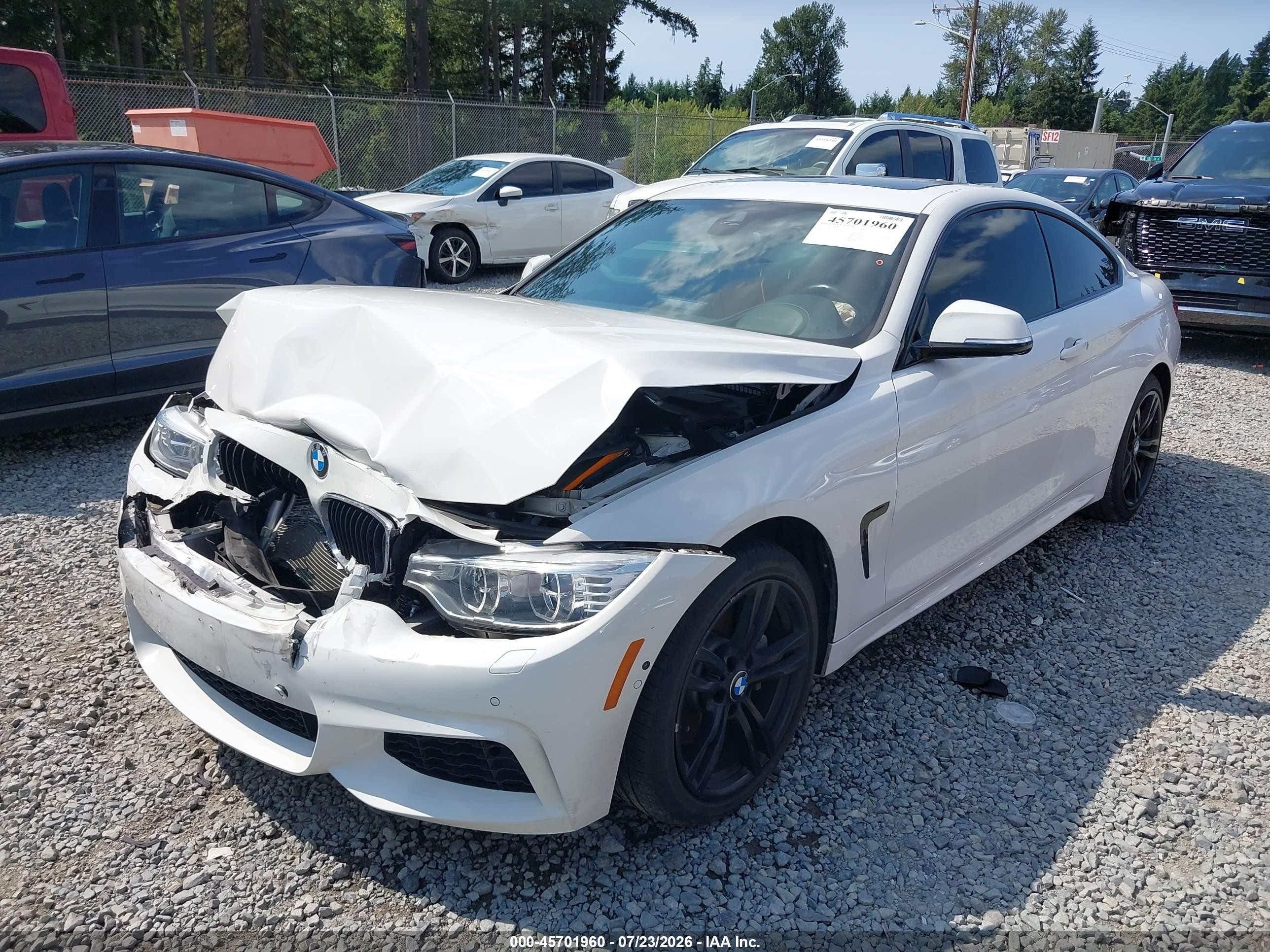 2014 Bmw 435i Xdrive White vin: WBA3R5C56EK187325
