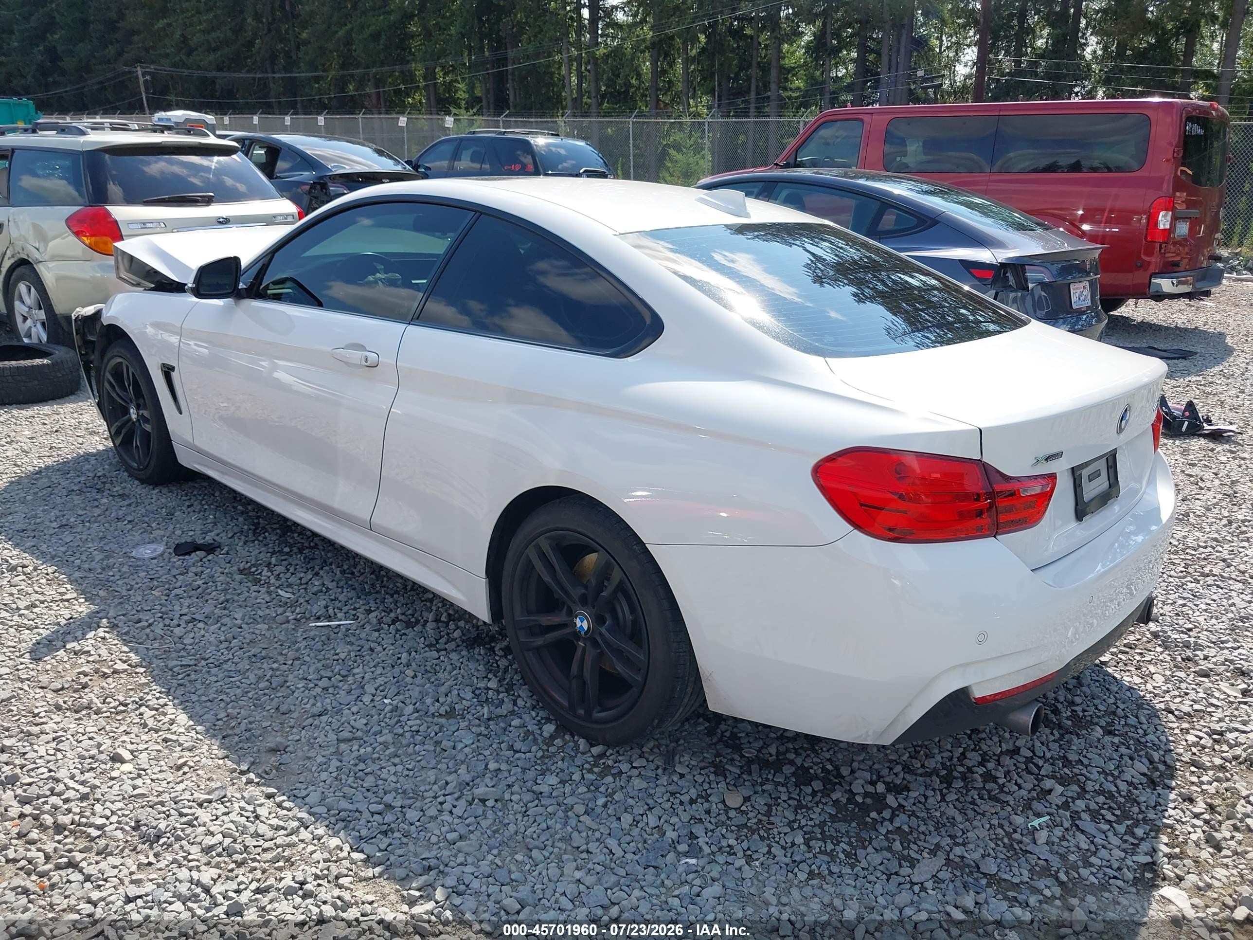 2014 Bmw 435i Xdrive White vin: WBA3R5C56EK187325