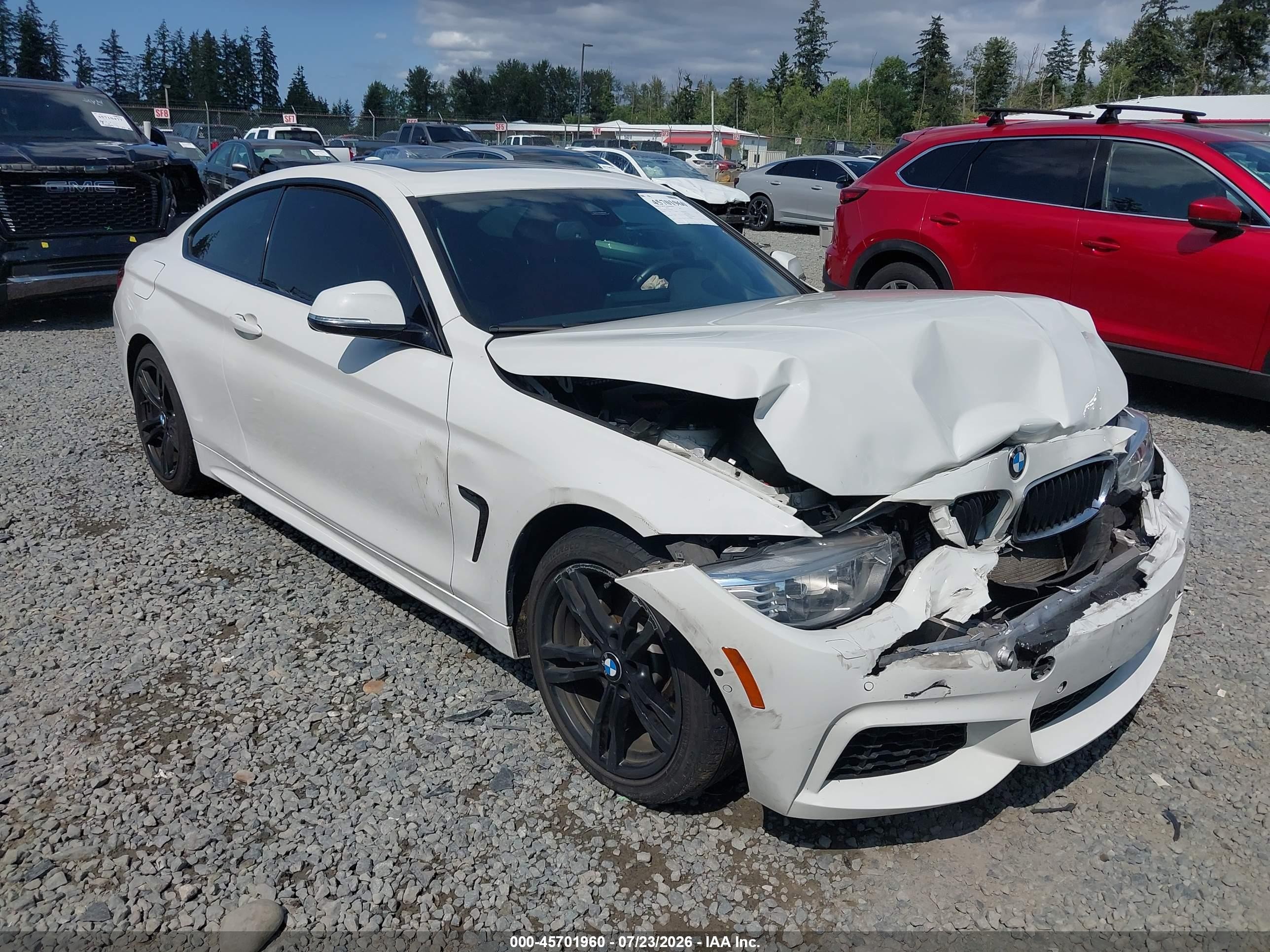 2014 Bmw 435i Xdrive White vin: WBA3R5C56EK187325