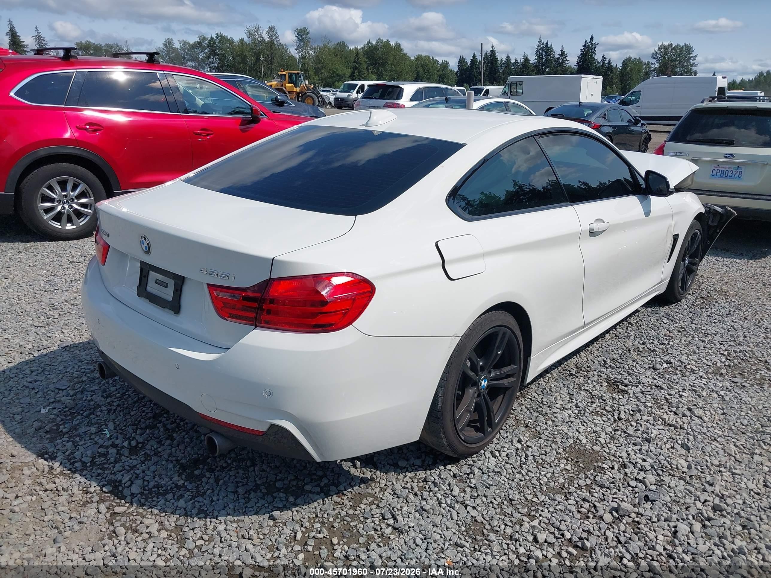 2014 Bmw 435i Xdrive White vin: WBA3R5C56EK187325