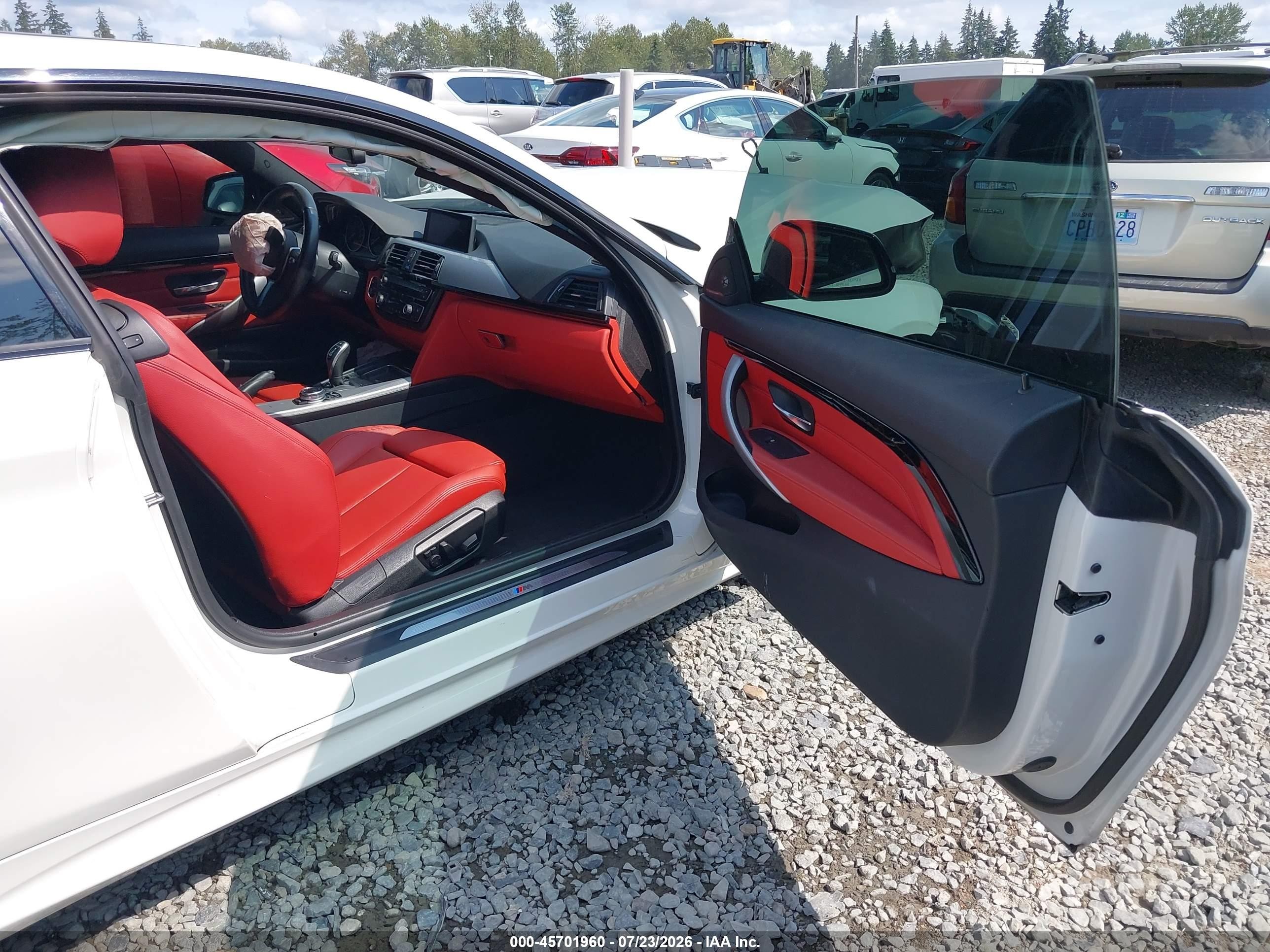 2014 Bmw 435i Xdrive White vin: WBA3R5C56EK187325