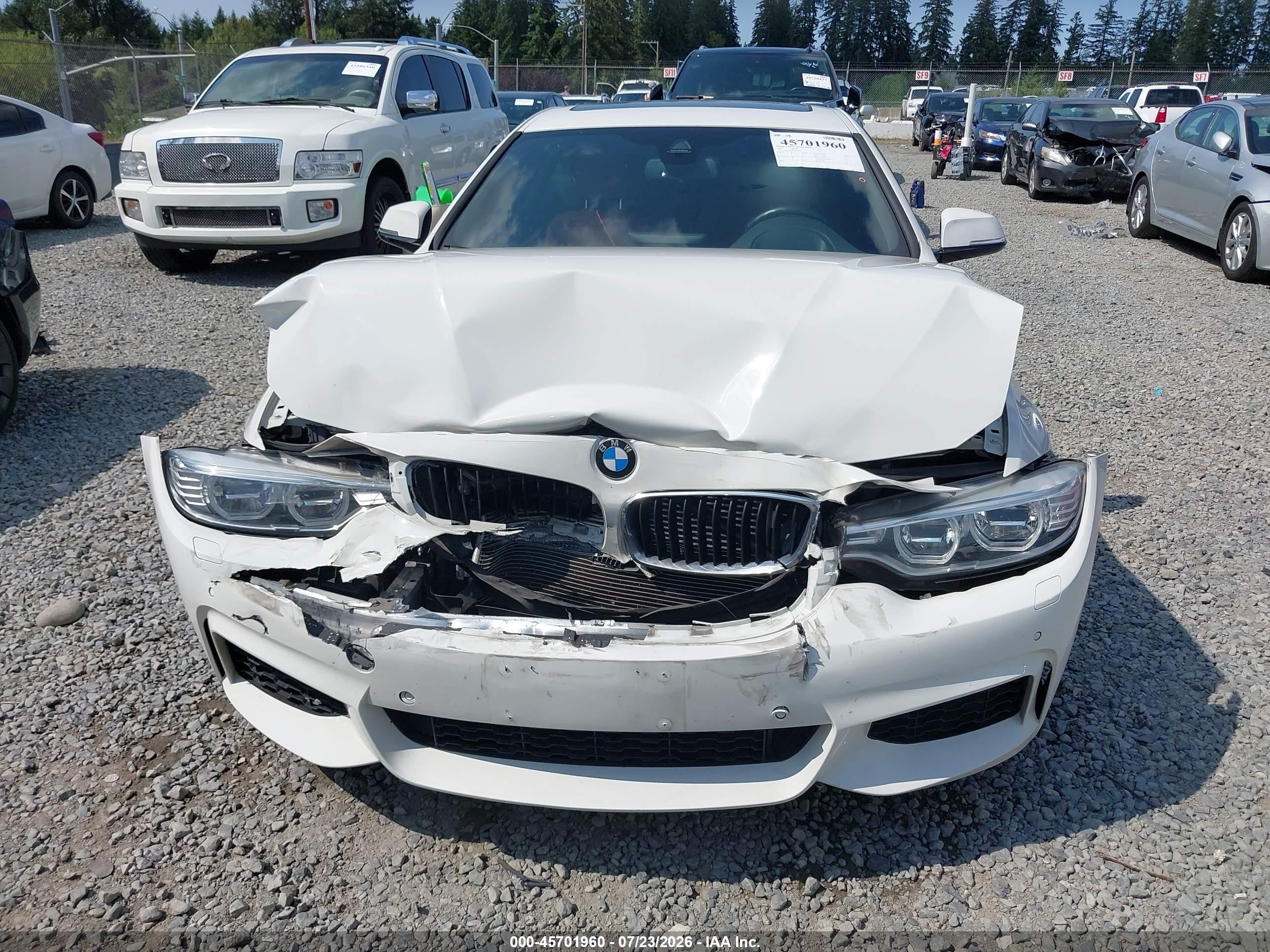 2014 Bmw 435i Xdrive White vin: WBA3R5C56EK187325