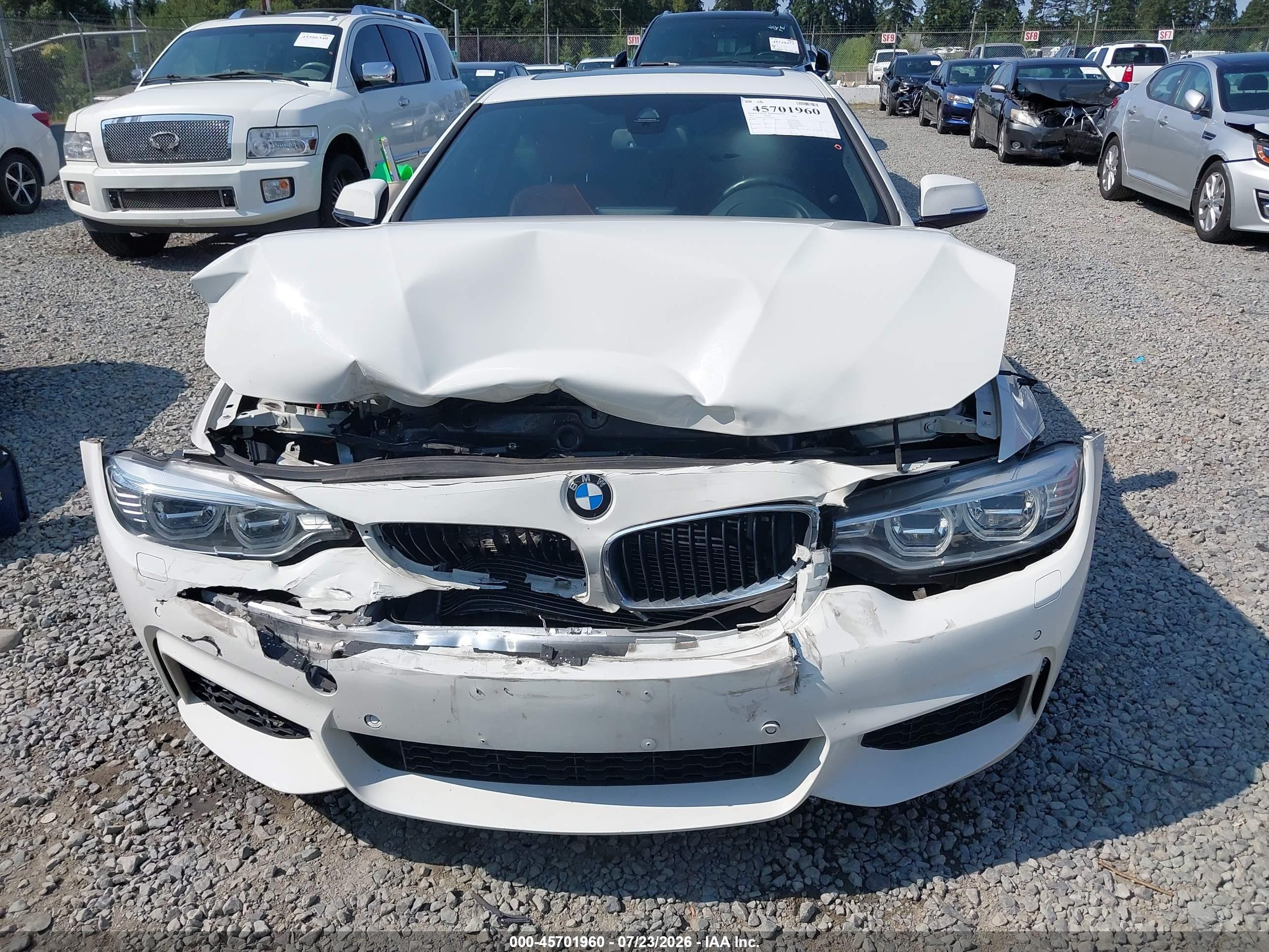2014 Bmw 435i Xdrive White vin: WBA3R5C56EK187325