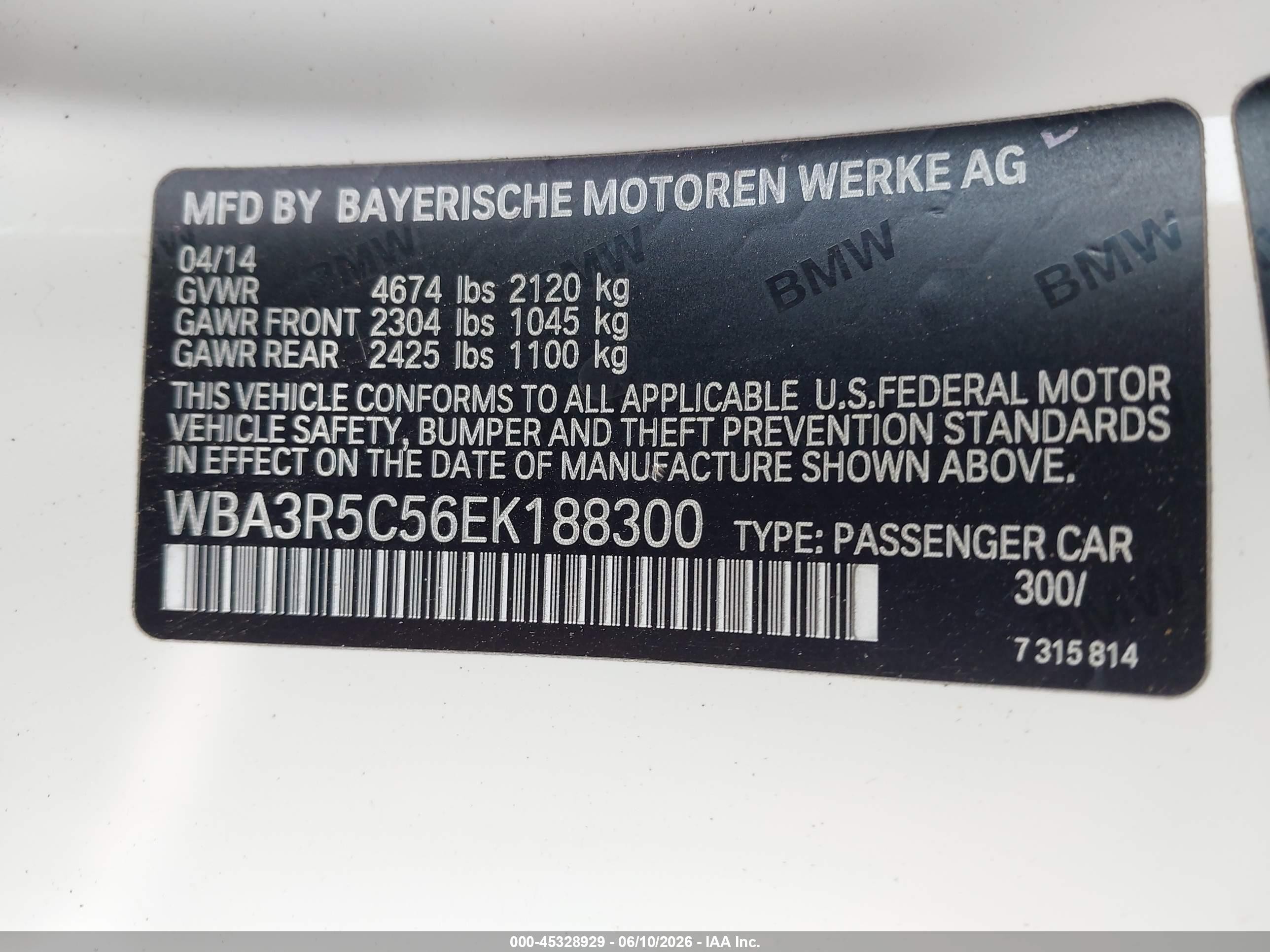 2014 Bmw 435i Xdrive White vin: WBA3R5C56EK188300