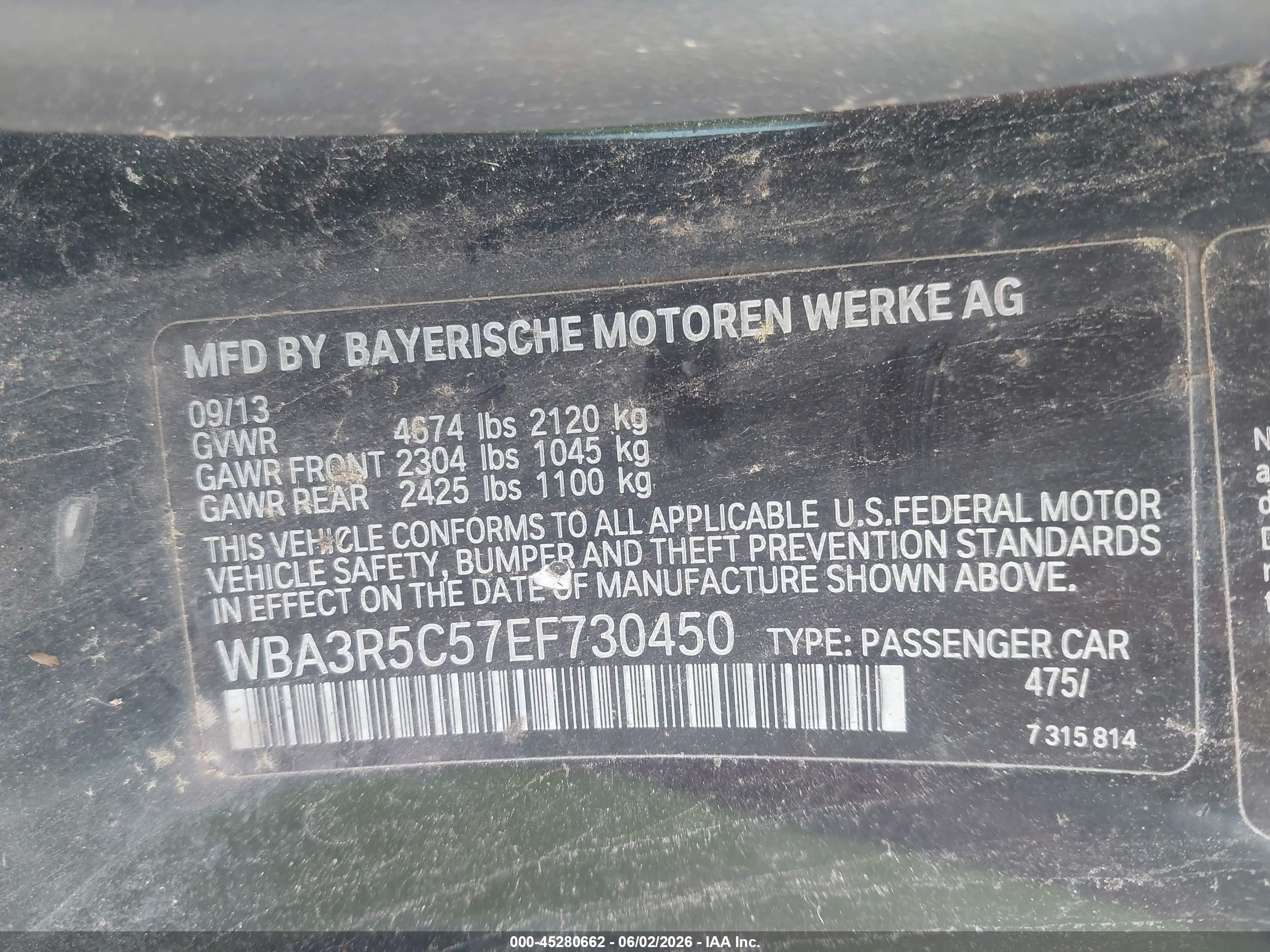 2014 Bmw 435i Xdrive Black vin: WBA3R5C57EF730450