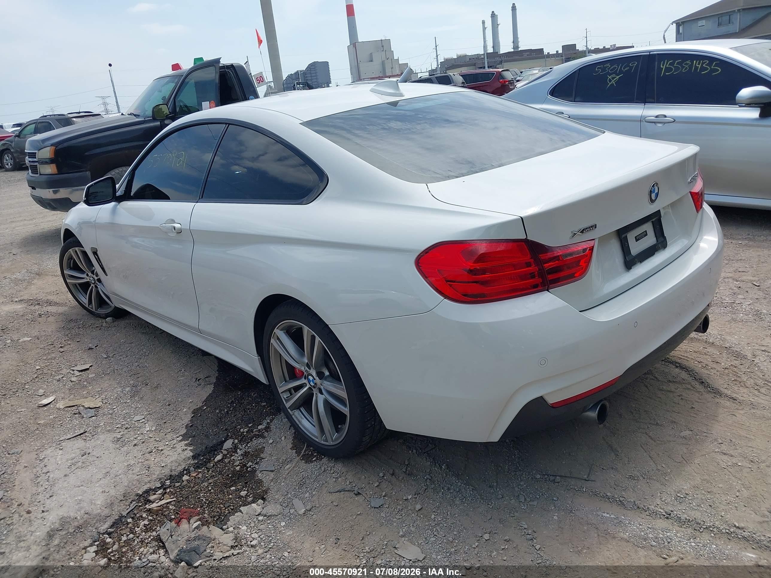 2014 Bmw 435i Xdrive White vin: WBA3R5C57EK188628