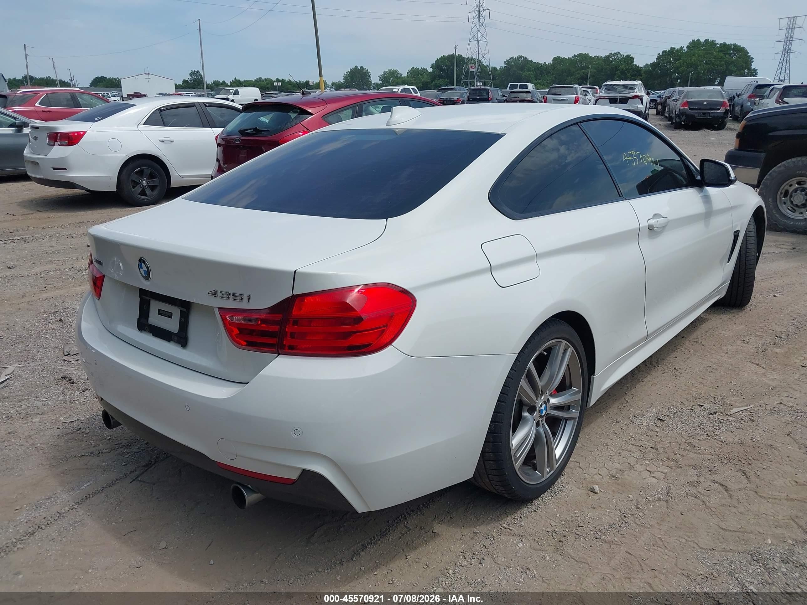 2014 Bmw 435i Xdrive White vin: WBA3R5C57EK188628