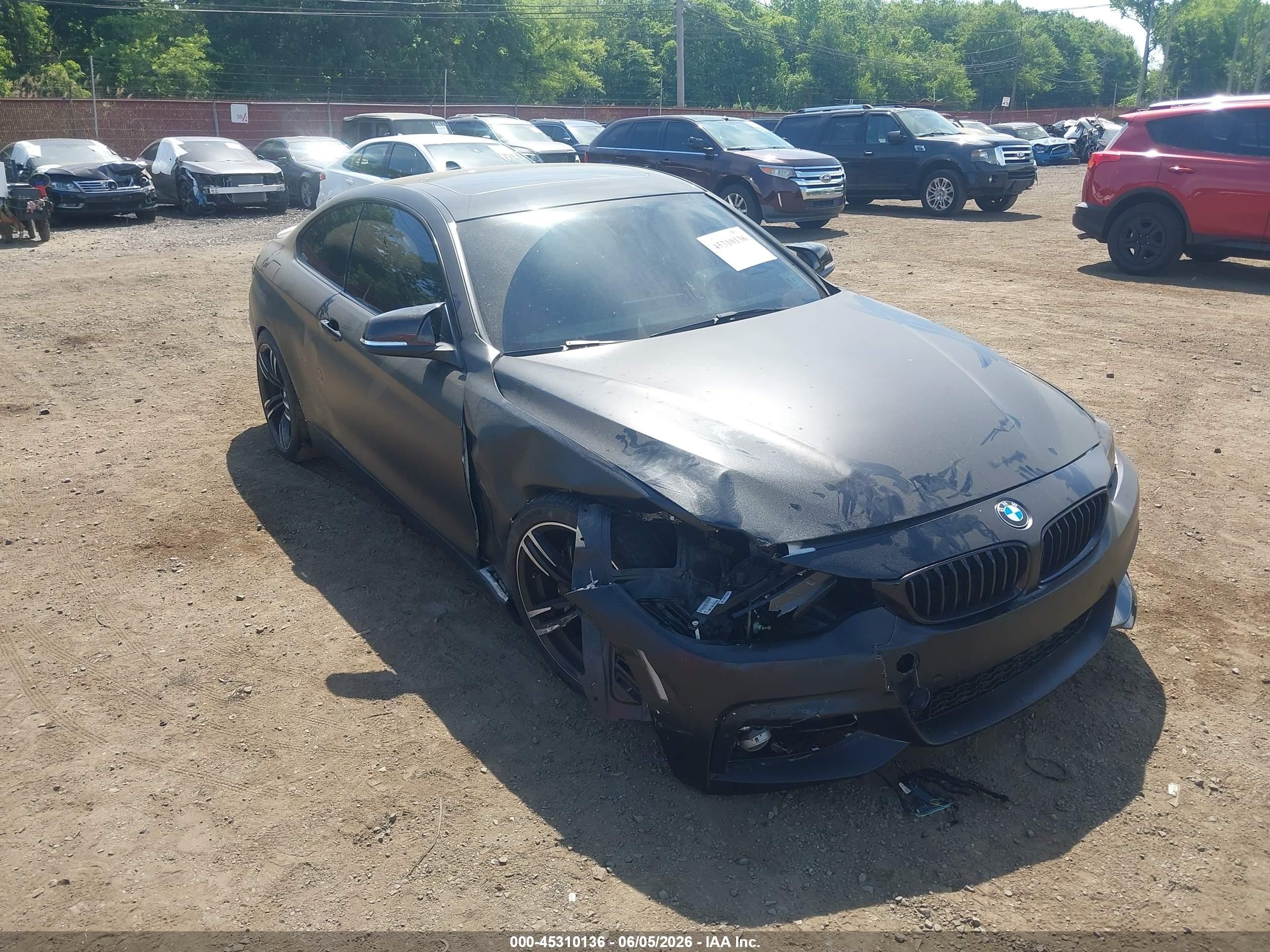 2015 Bmw 435i Xdrive Black vin: WBA3R5C57FK371853