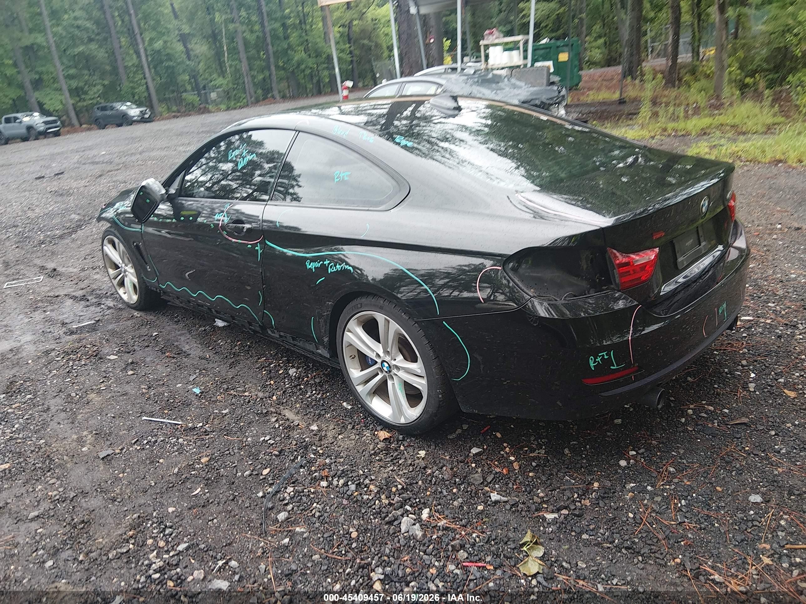 2014 Bmw 435i Xdrive Black vin: WBA3R5C58EF784579