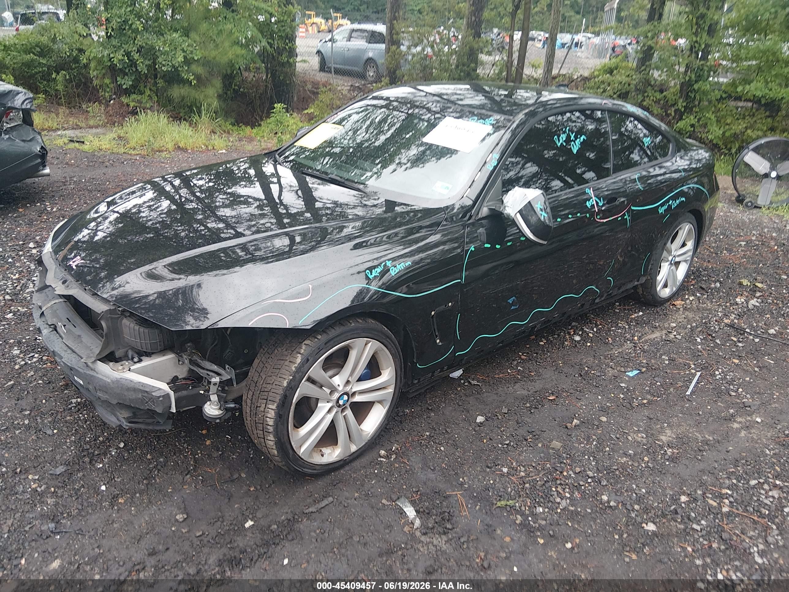 2014 Bmw 435i Xdrive Black vin: WBA3R5C58EF784579