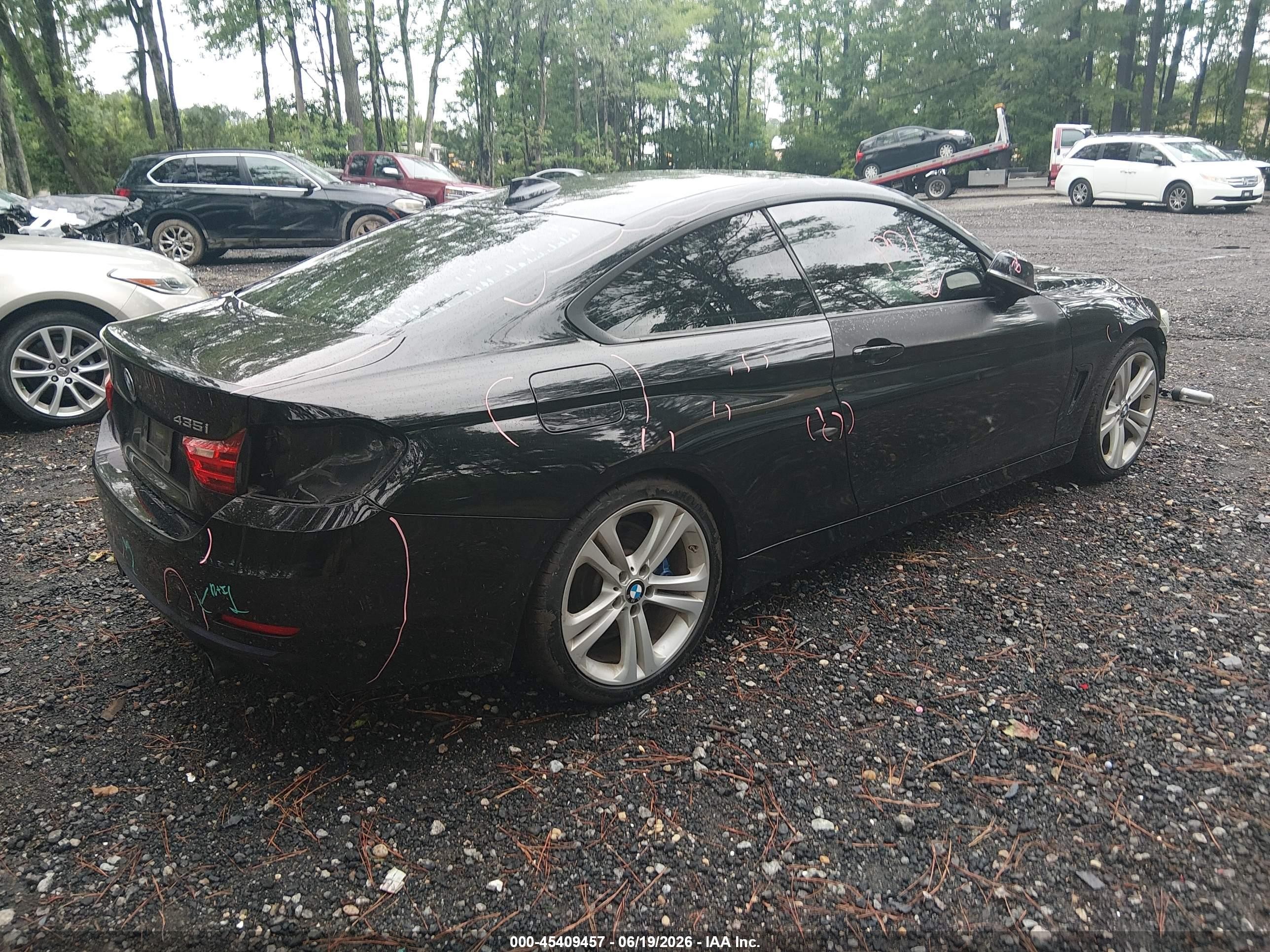 2014 Bmw 435i Xdrive Black vin: WBA3R5C58EF784579