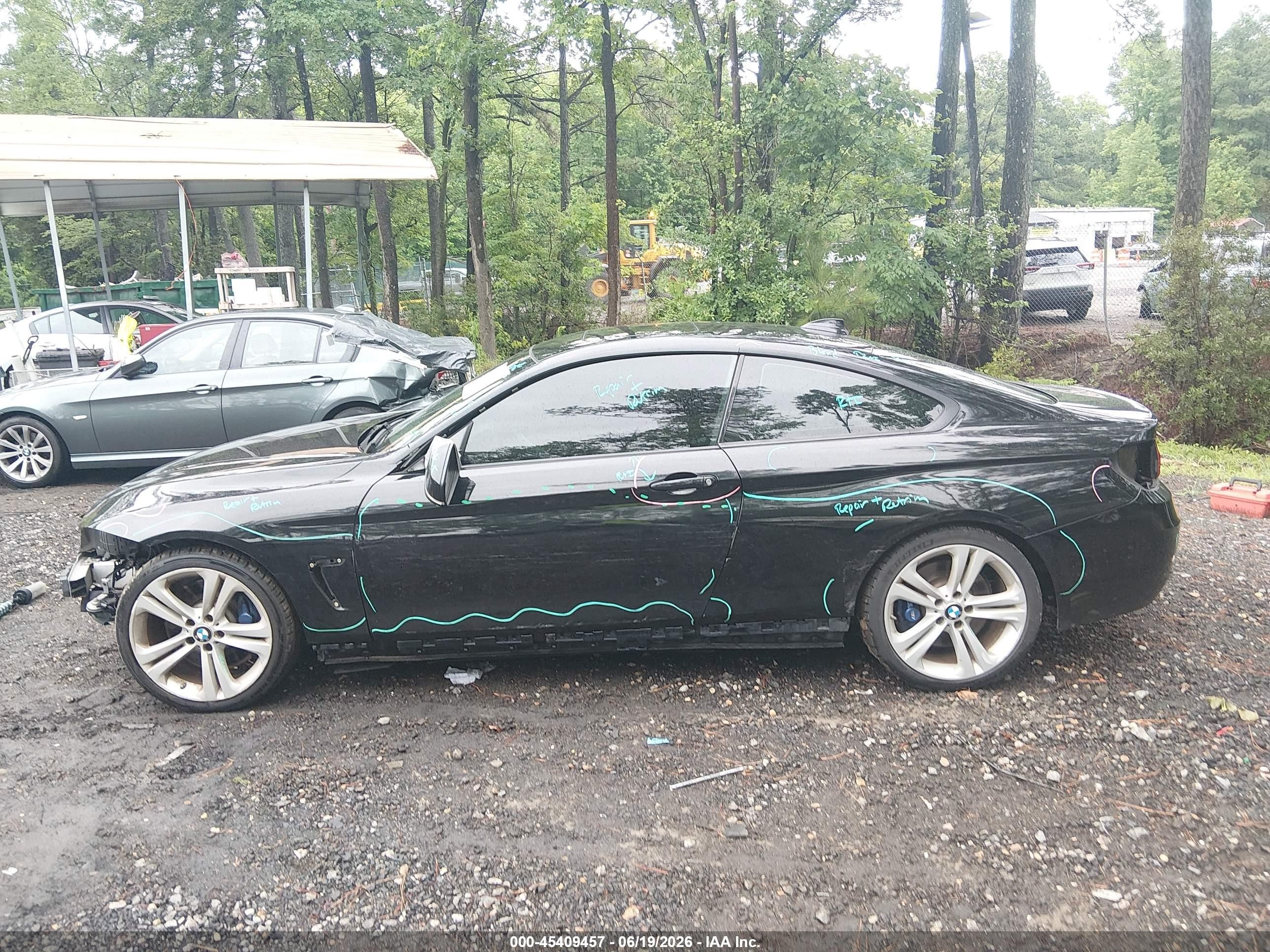 2014 Bmw 435i Xdrive Black vin: WBA3R5C58EF784579