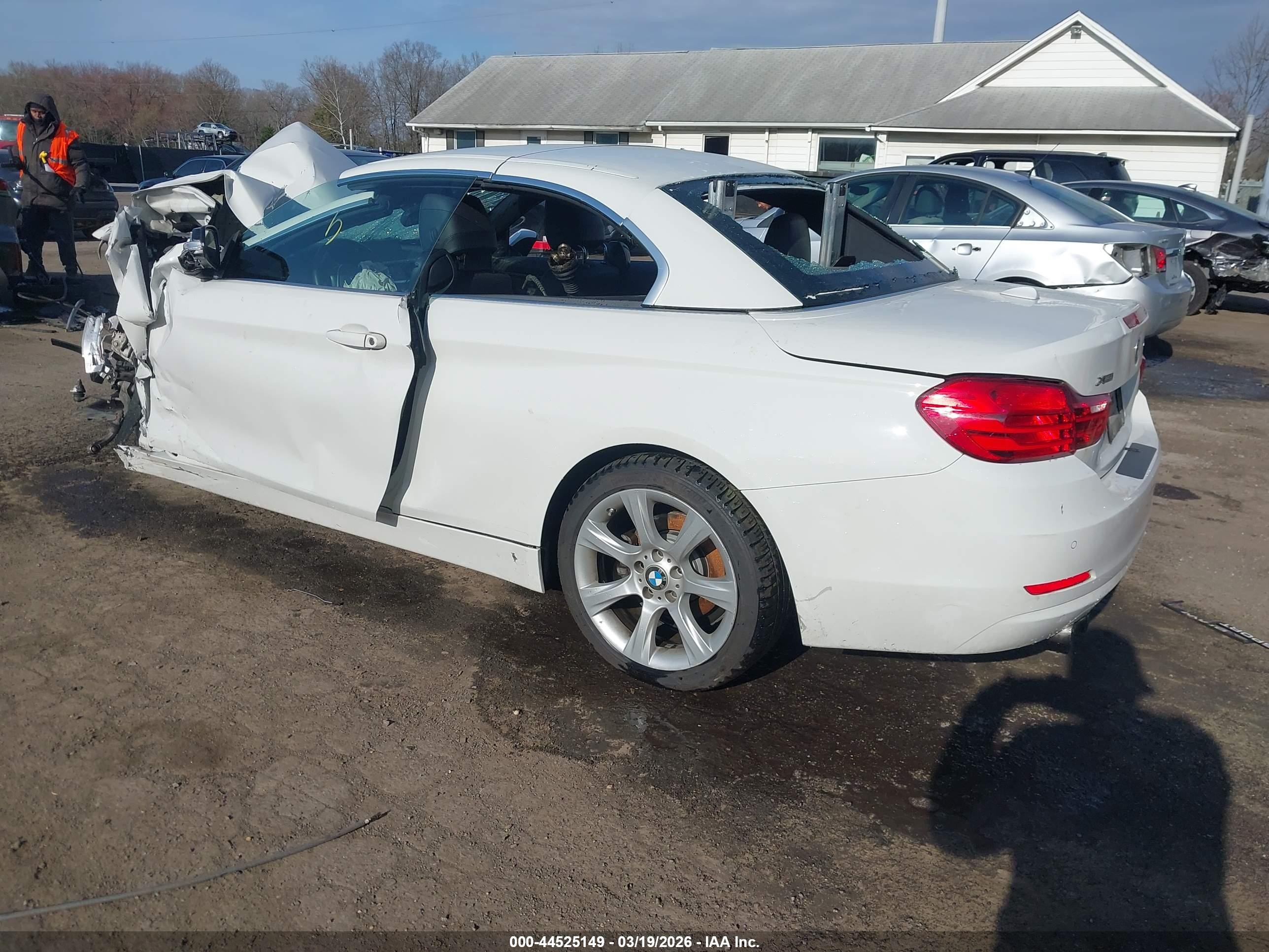 2015 Bmw 428i Xdrive White vin: WBA3T1C54FP819950