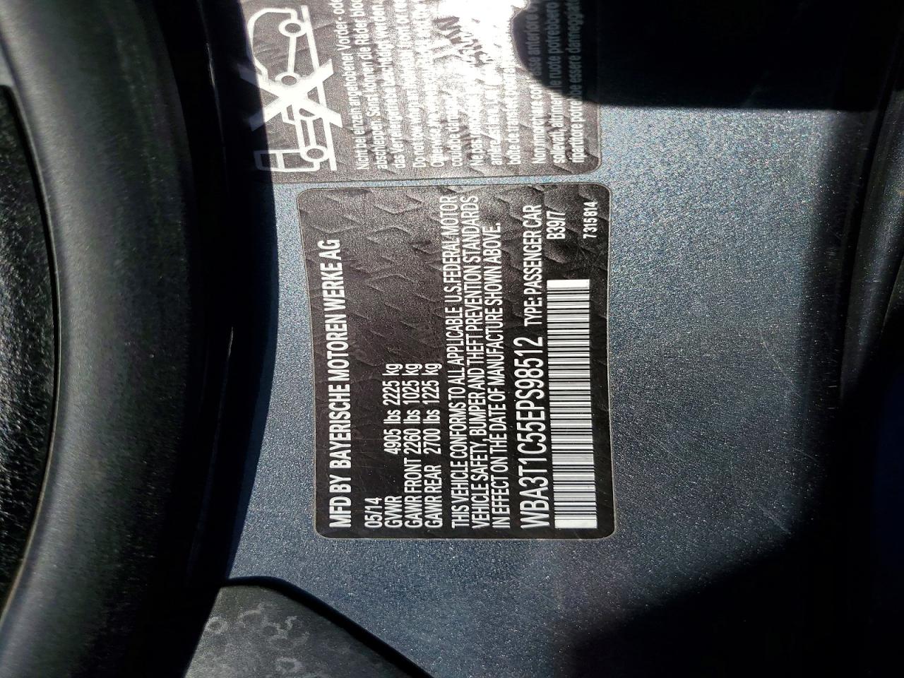 2014 Bmw 428 Xi Sulev Серый vin: WBA3T1C55EPS98512
