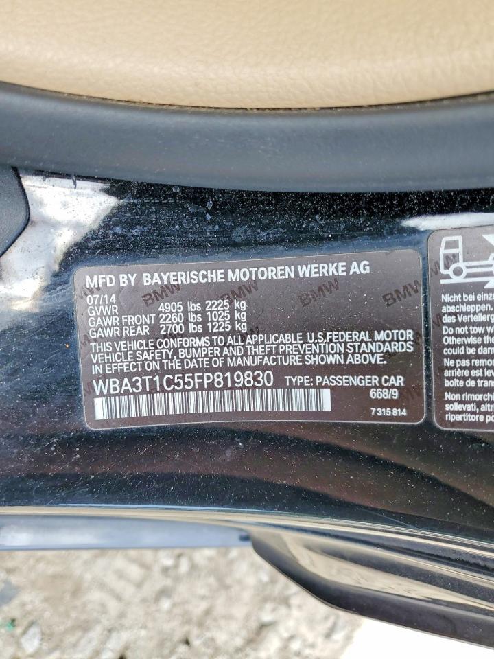 2015 Bmw 428 Xi Sulev Черный vin: WBA3T1C55FP819830