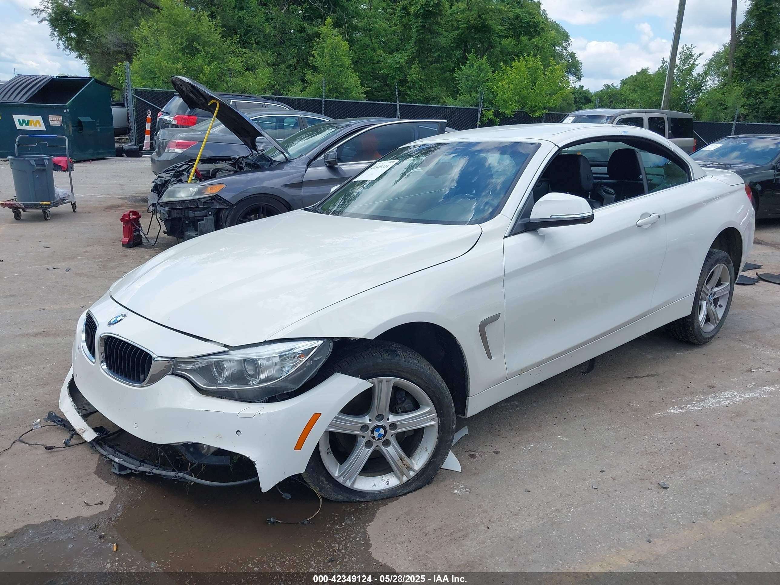2015 Bmw 428i Xdrive White vin: WBA3T1C56FP820307