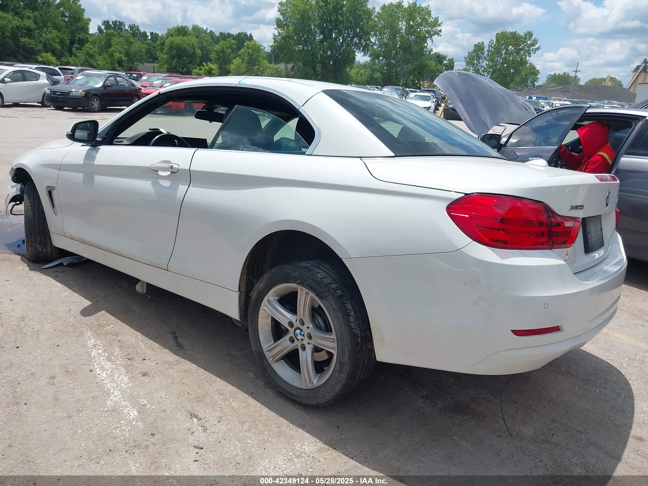 2015 Bmw 428i Xdrive White vin: WBA3T1C56FP820307