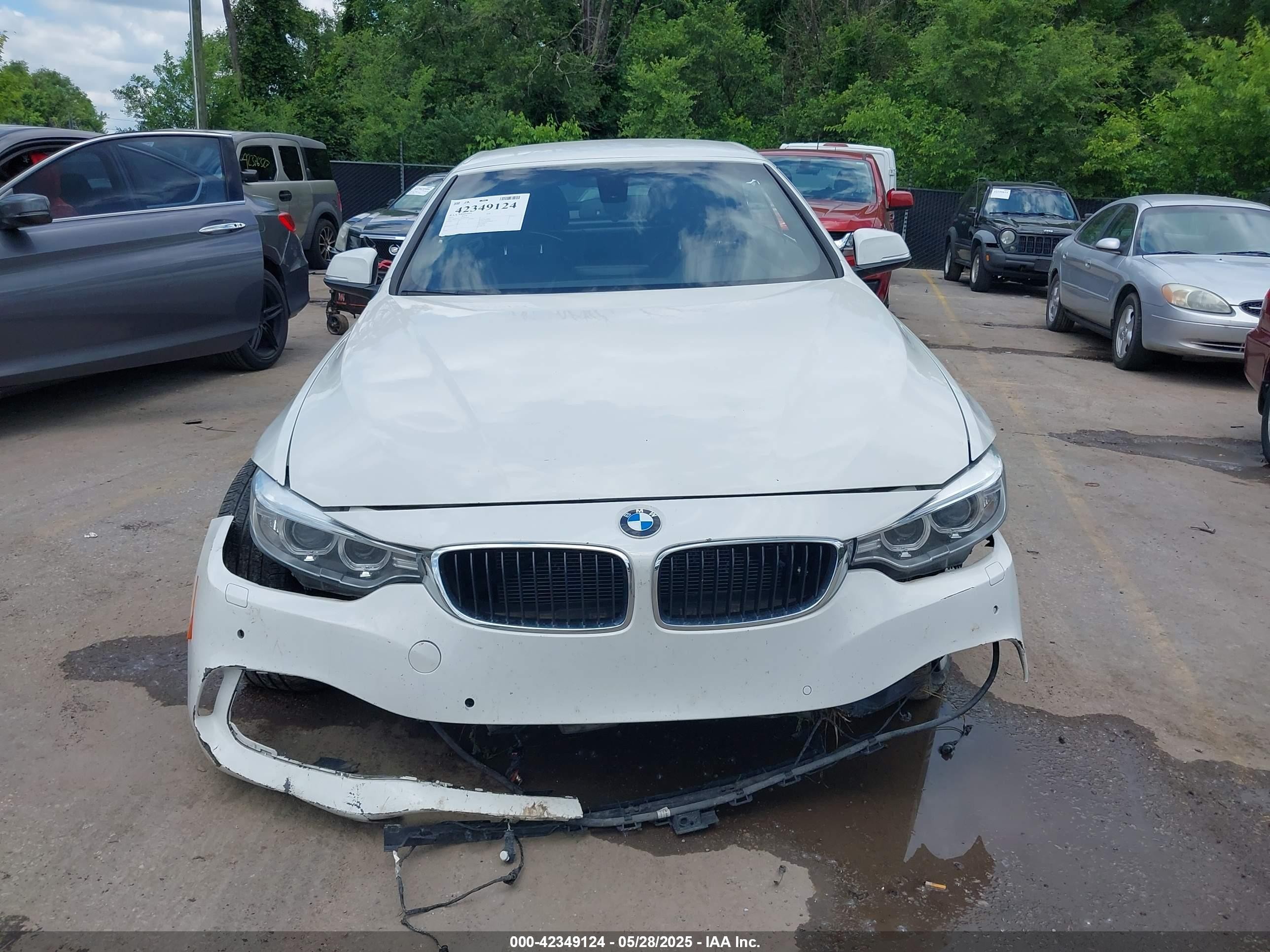 2015 Bmw 428i Xdrive White vin: WBA3T1C56FP820307