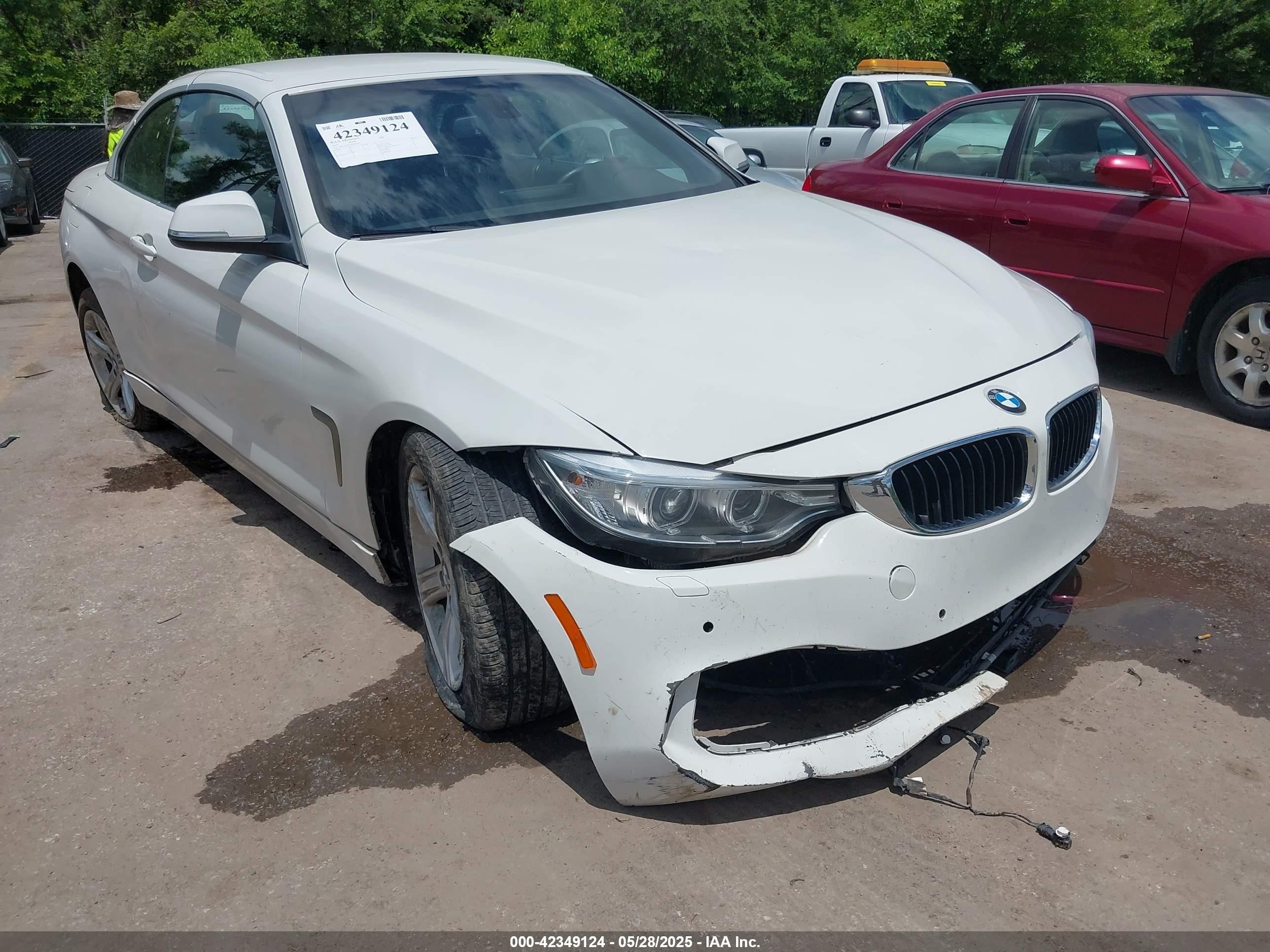 2015 Bmw 428i Xdrive White vin: WBA3T1C56FP820307