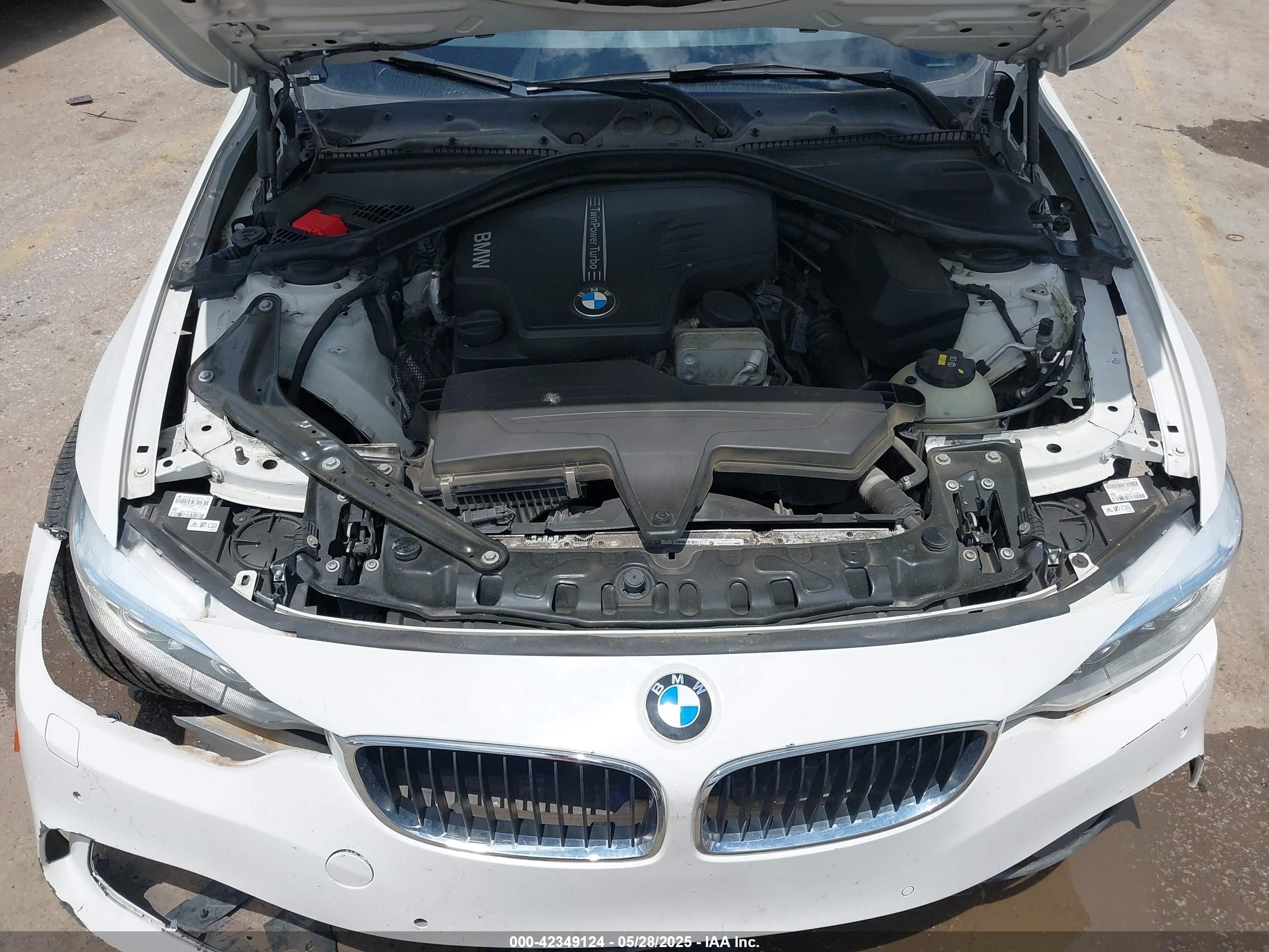 2015 Bmw 428i Xdrive White vin: WBA3T1C56FP820307
