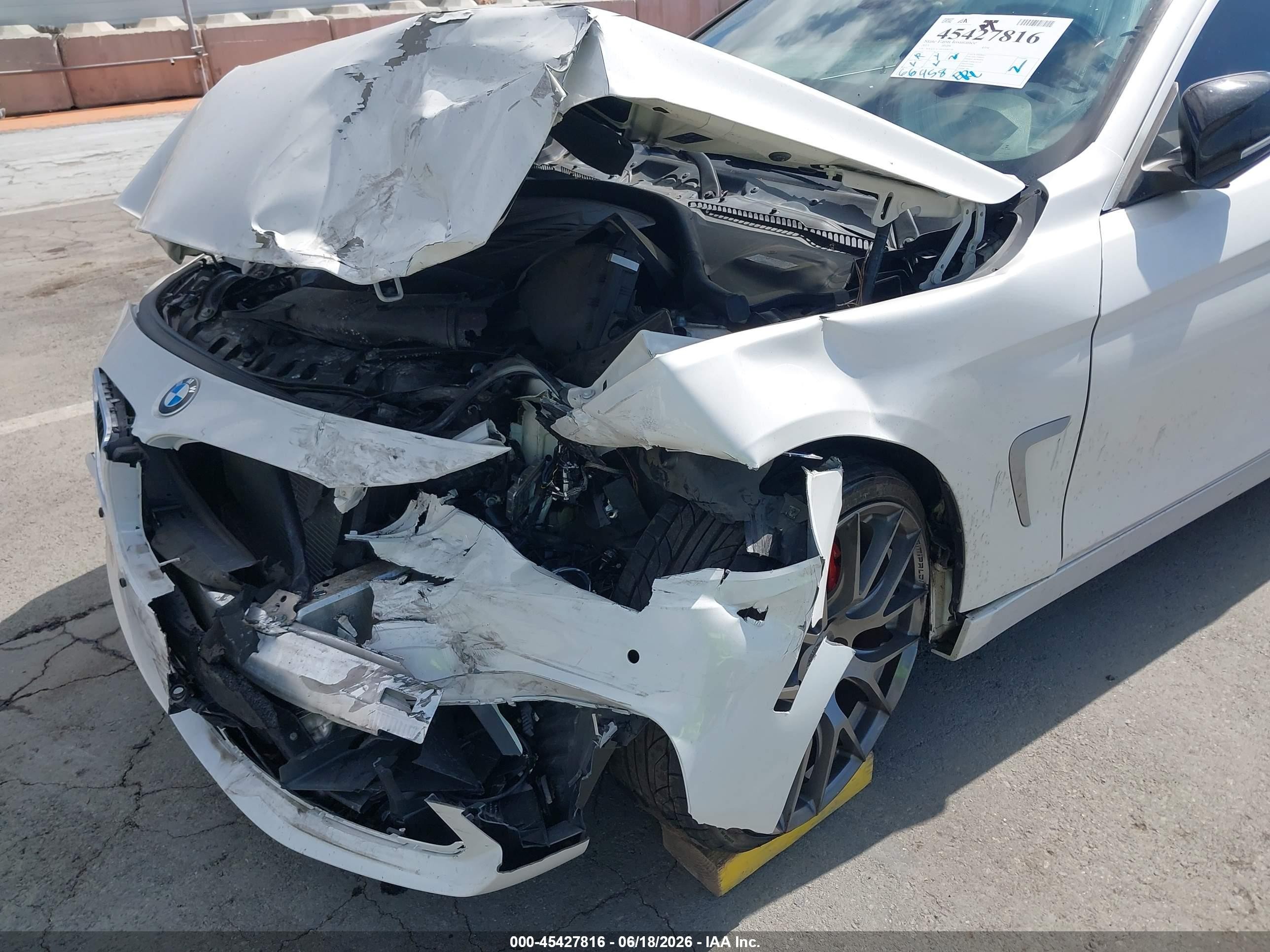 2015 Bmw 435i   White vin: WBA3T3C55F5A40728