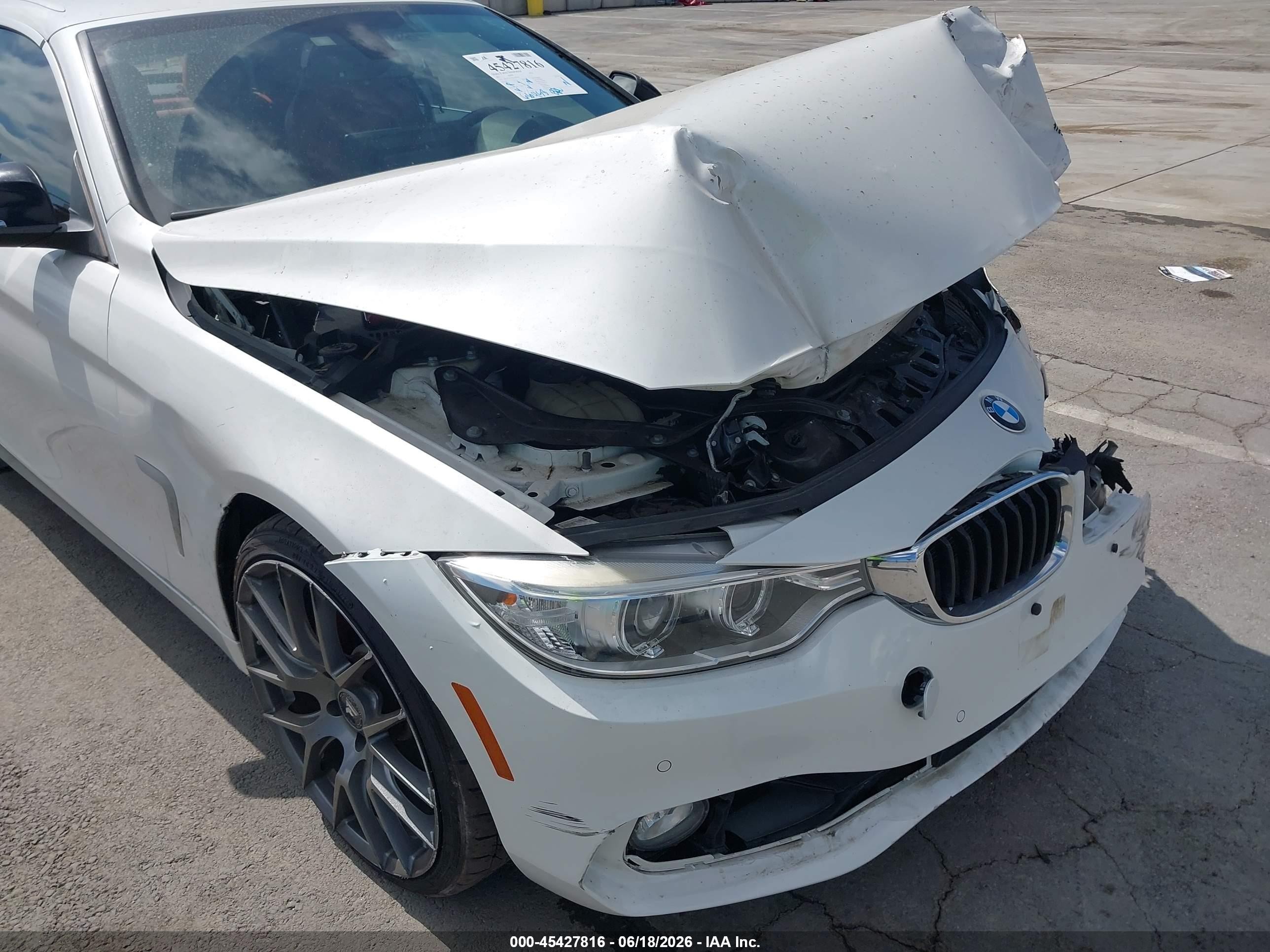 2015 Bmw 435i   White vin: WBA3T3C55F5A40728