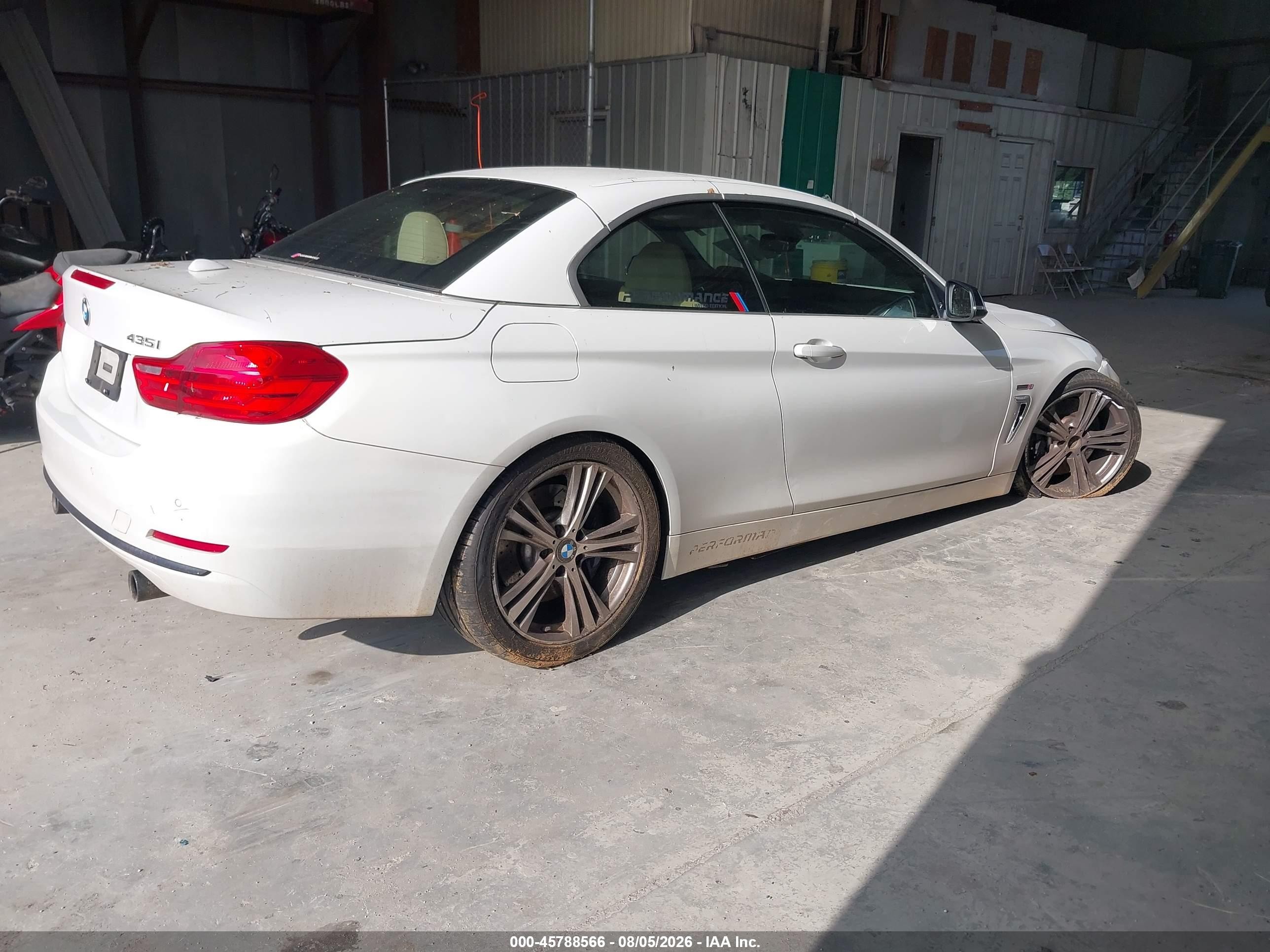 2015 Bmw 435i   White vin: WBA3T3C55F5A40907