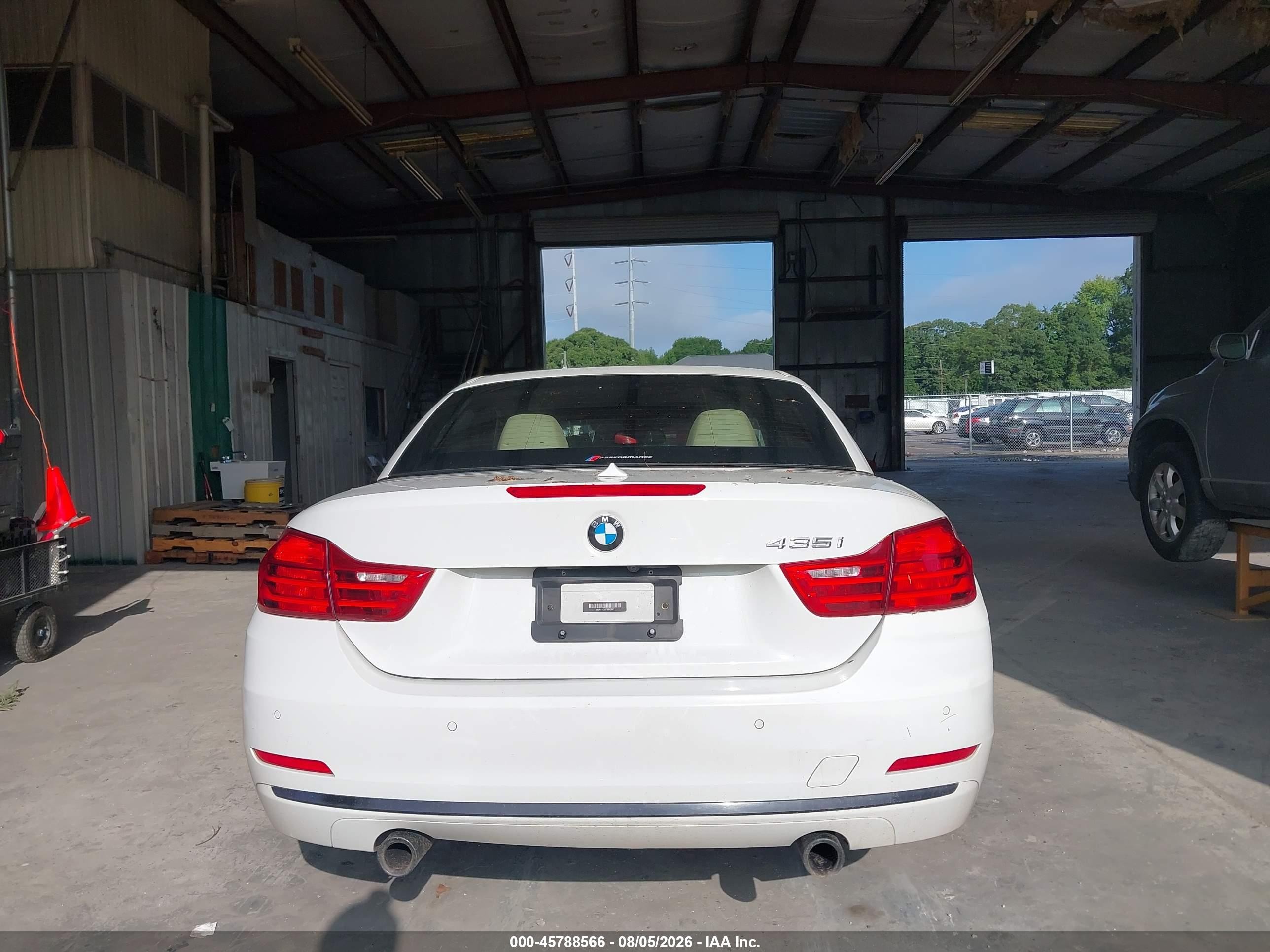 2015 Bmw 435i   White vin: WBA3T3C55F5A40907