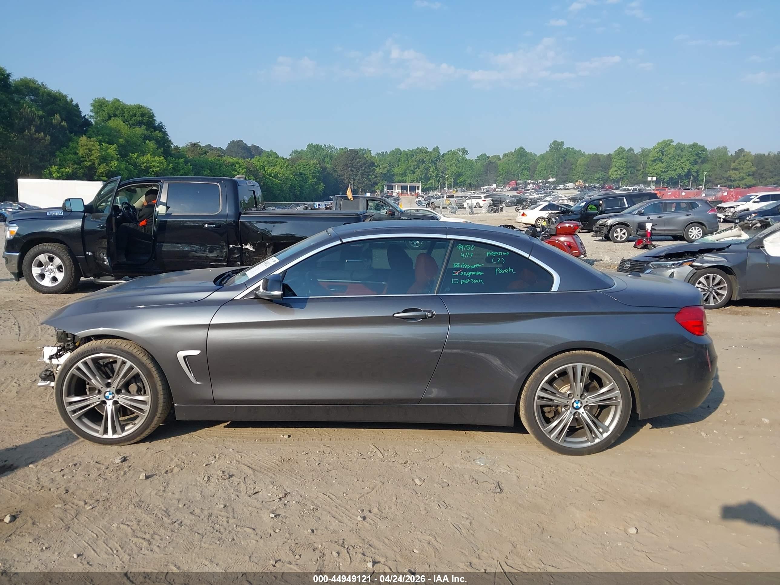 2015 Bmw 435i Gray vin: WBA3T3C58F5A40433