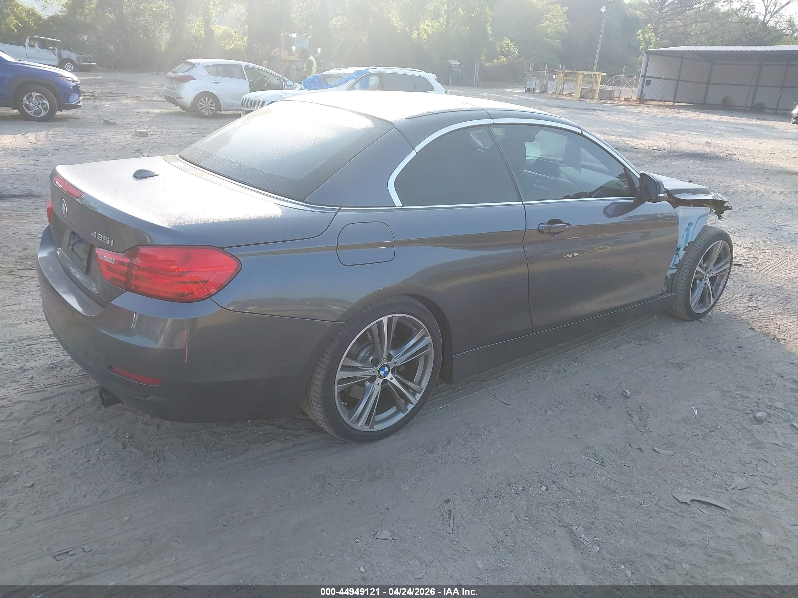 2015 Bmw 435i Gray vin: WBA3T3C58F5A40433