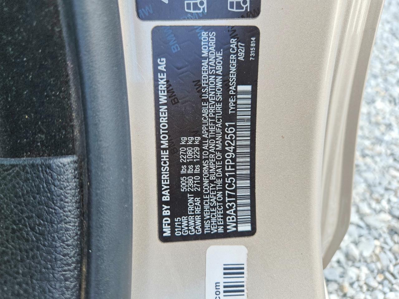 2015 Bmw 435 Xi Brown vin: WBA3T7C51FP942561
