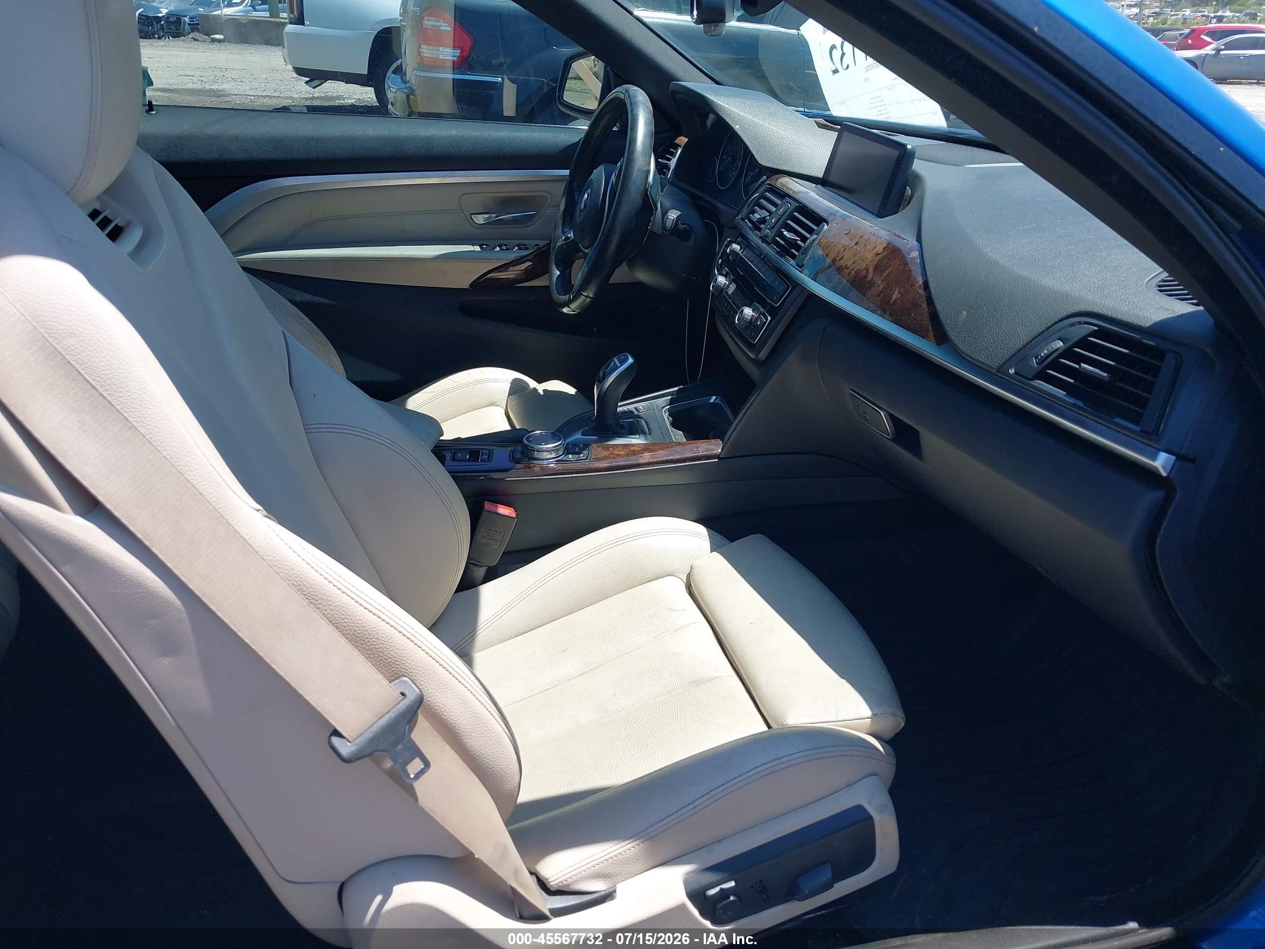 2015 Bmw 435i Xdrive Синий vin: WBA3T7C58F5A36857