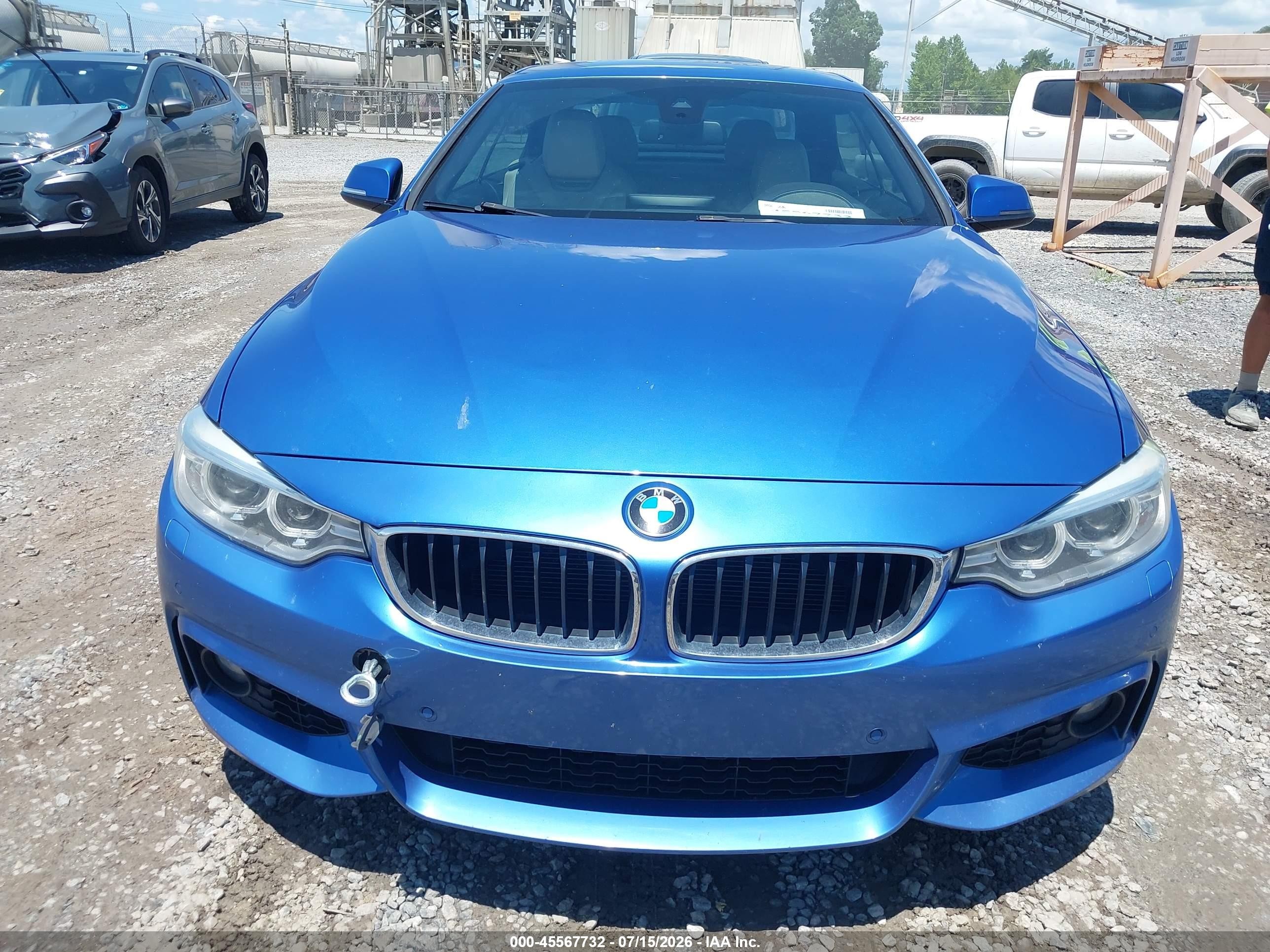 2015 Bmw 435i Xdrive Синий vin: WBA3T7C58F5A36857
