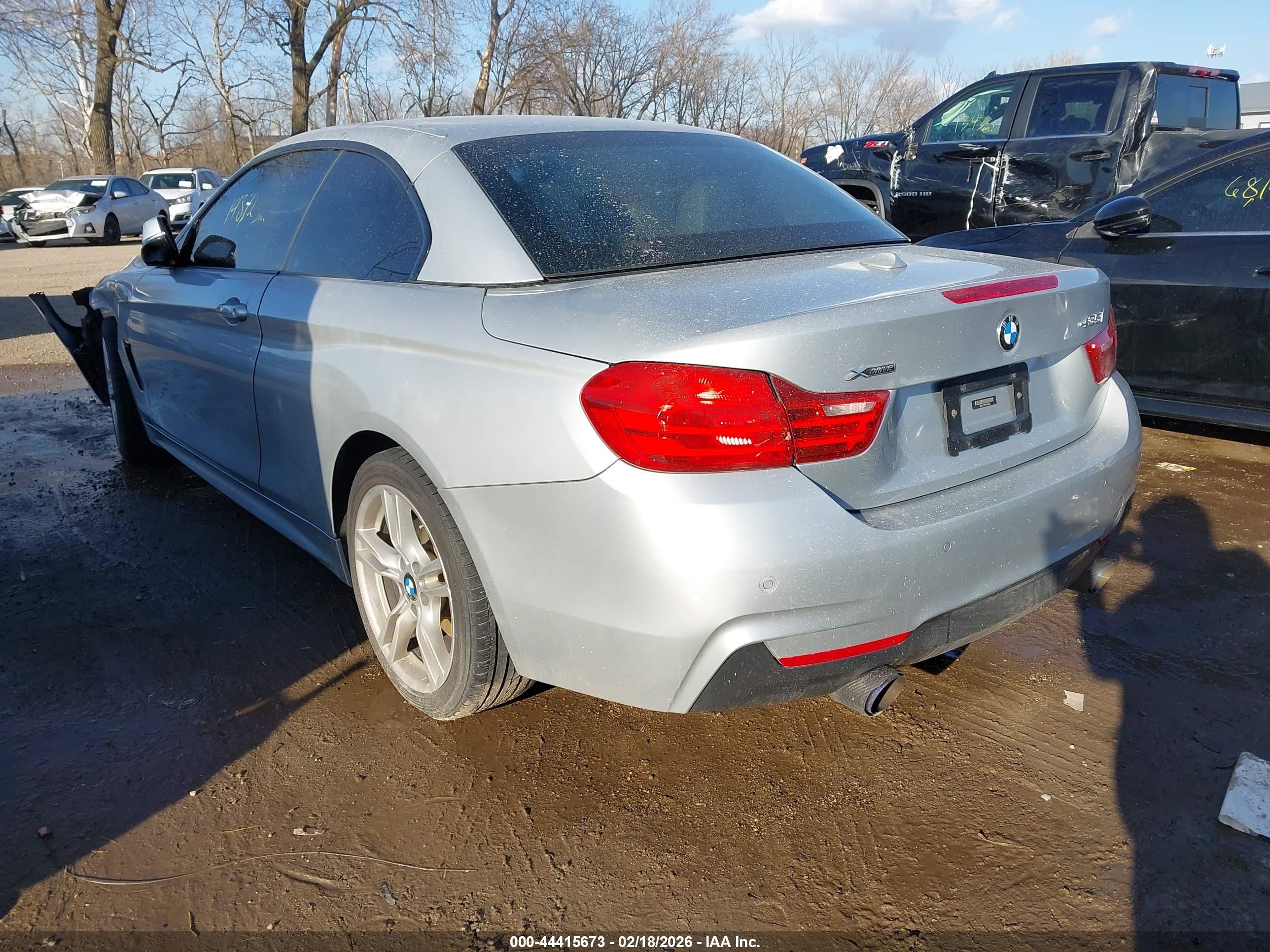 2015 Bmw 435i Xdrive Silver vin: WBA3T7C59FP942405