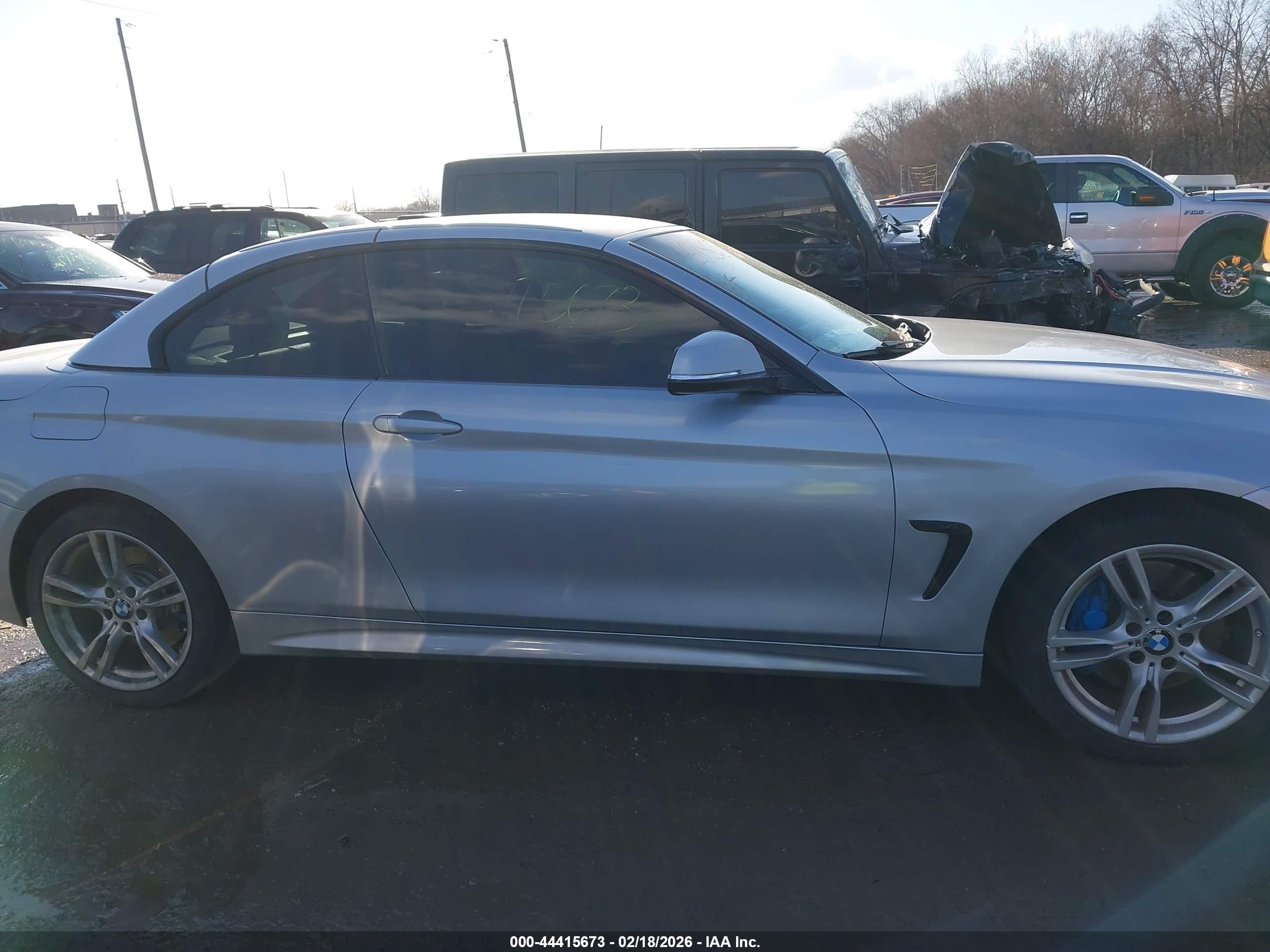 2015 Bmw 435i Xdrive Silver vin: WBA3T7C59FP942405