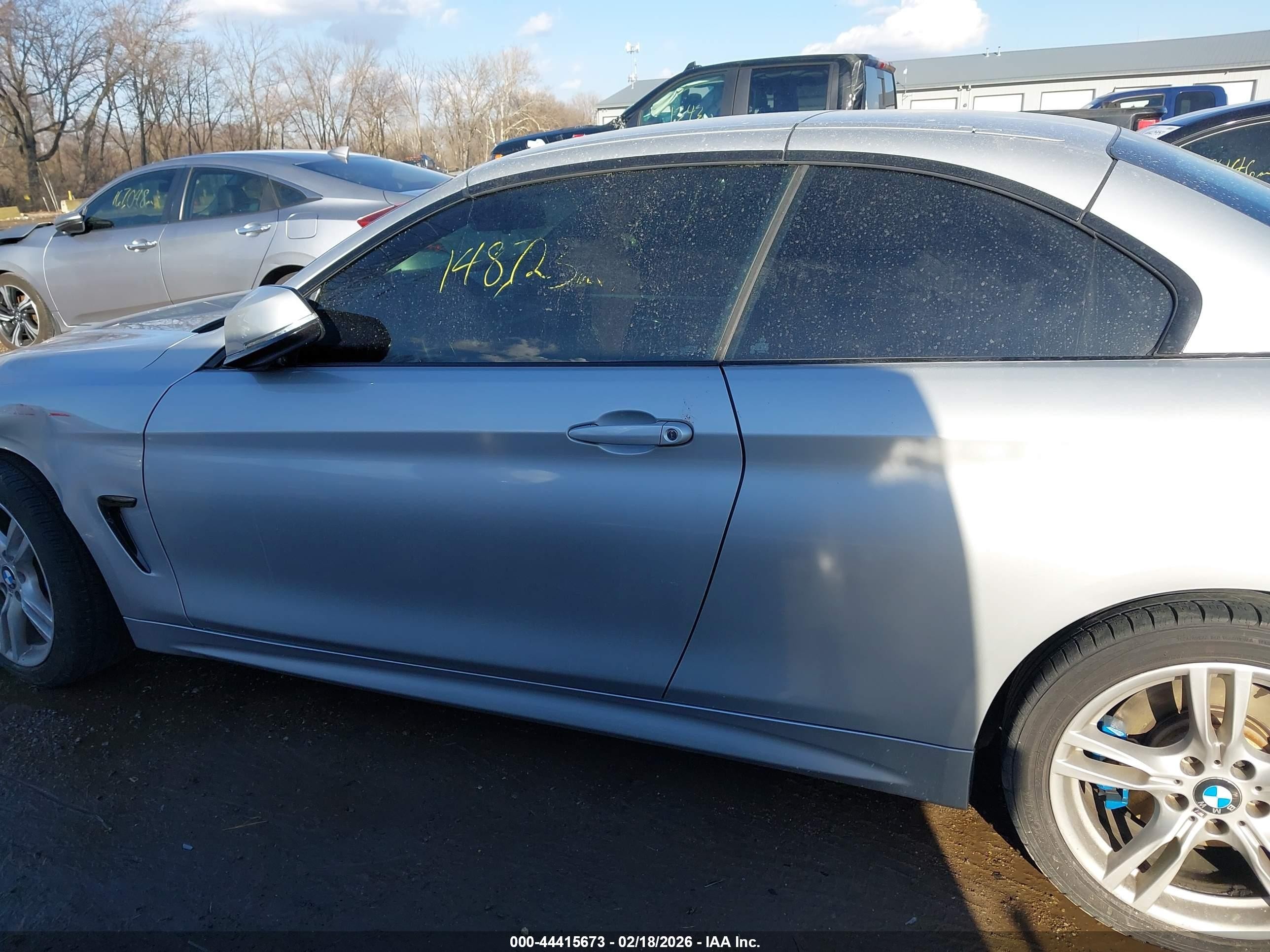 2015 Bmw 435i Xdrive Silver vin: WBA3T7C59FP942405