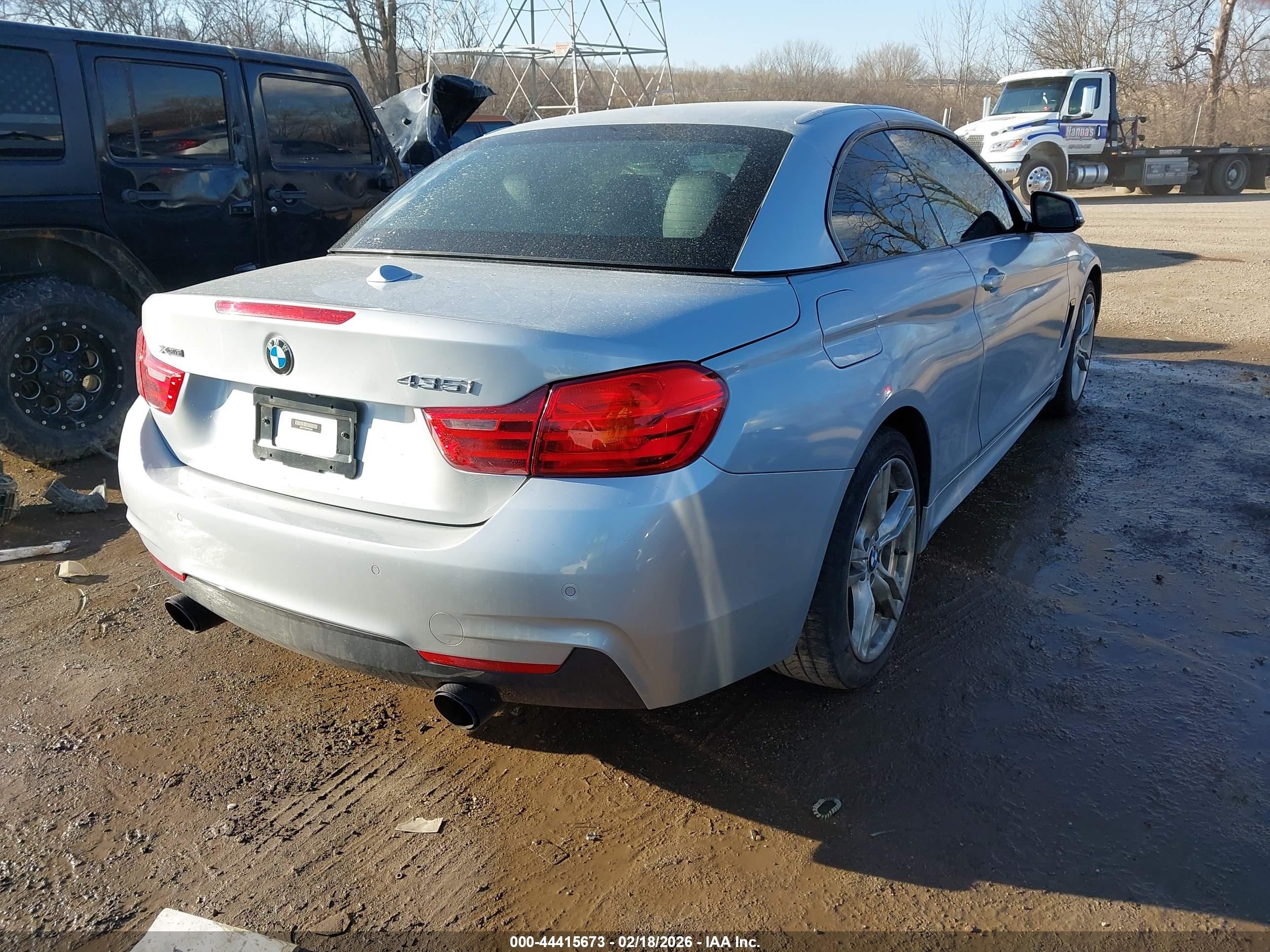 2015 Bmw 435i Xdrive Silver vin: WBA3T7C59FP942405