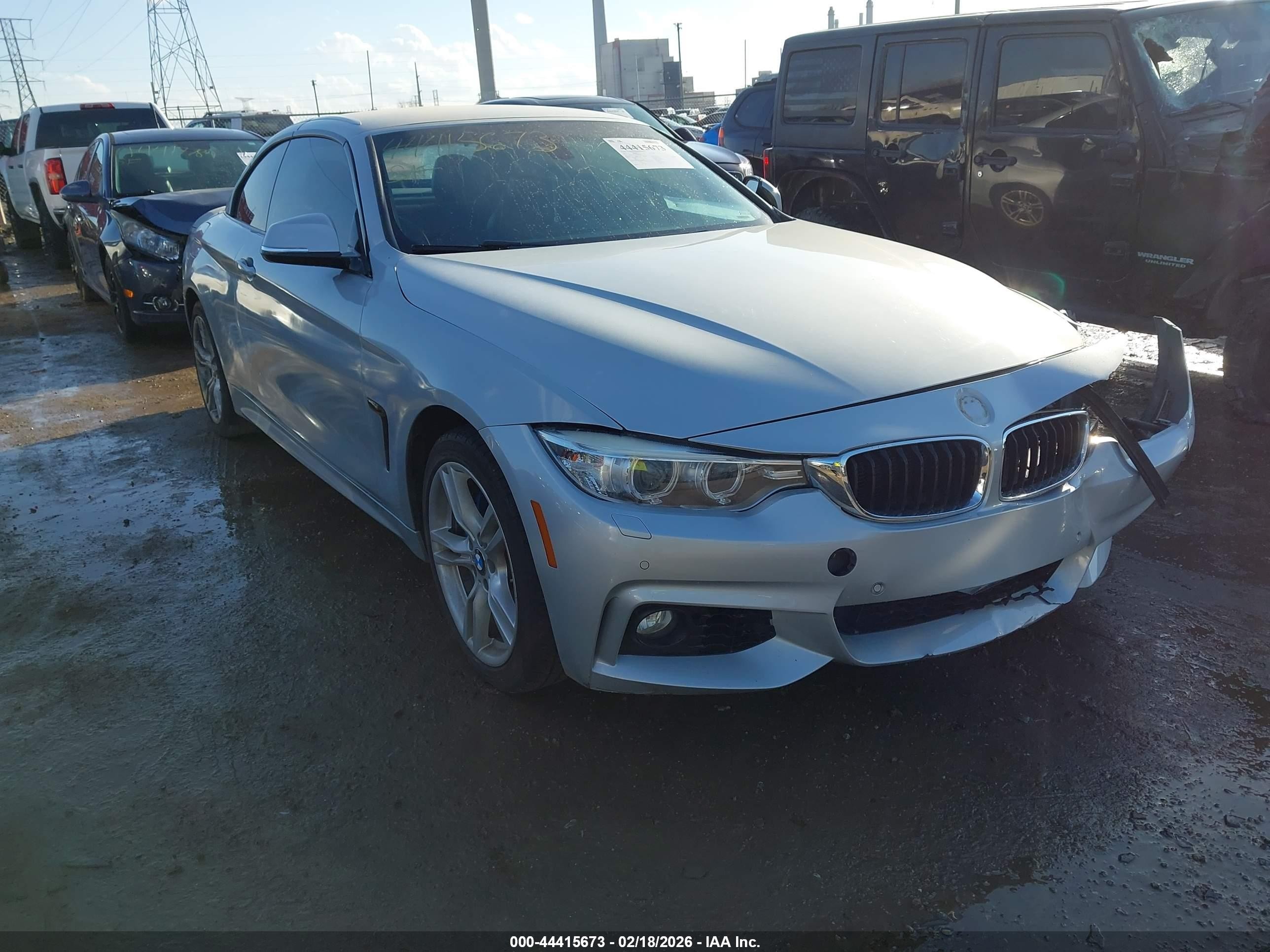 2015 Bmw 435i Xdrive Silver vin: WBA3T7C59FP942405
