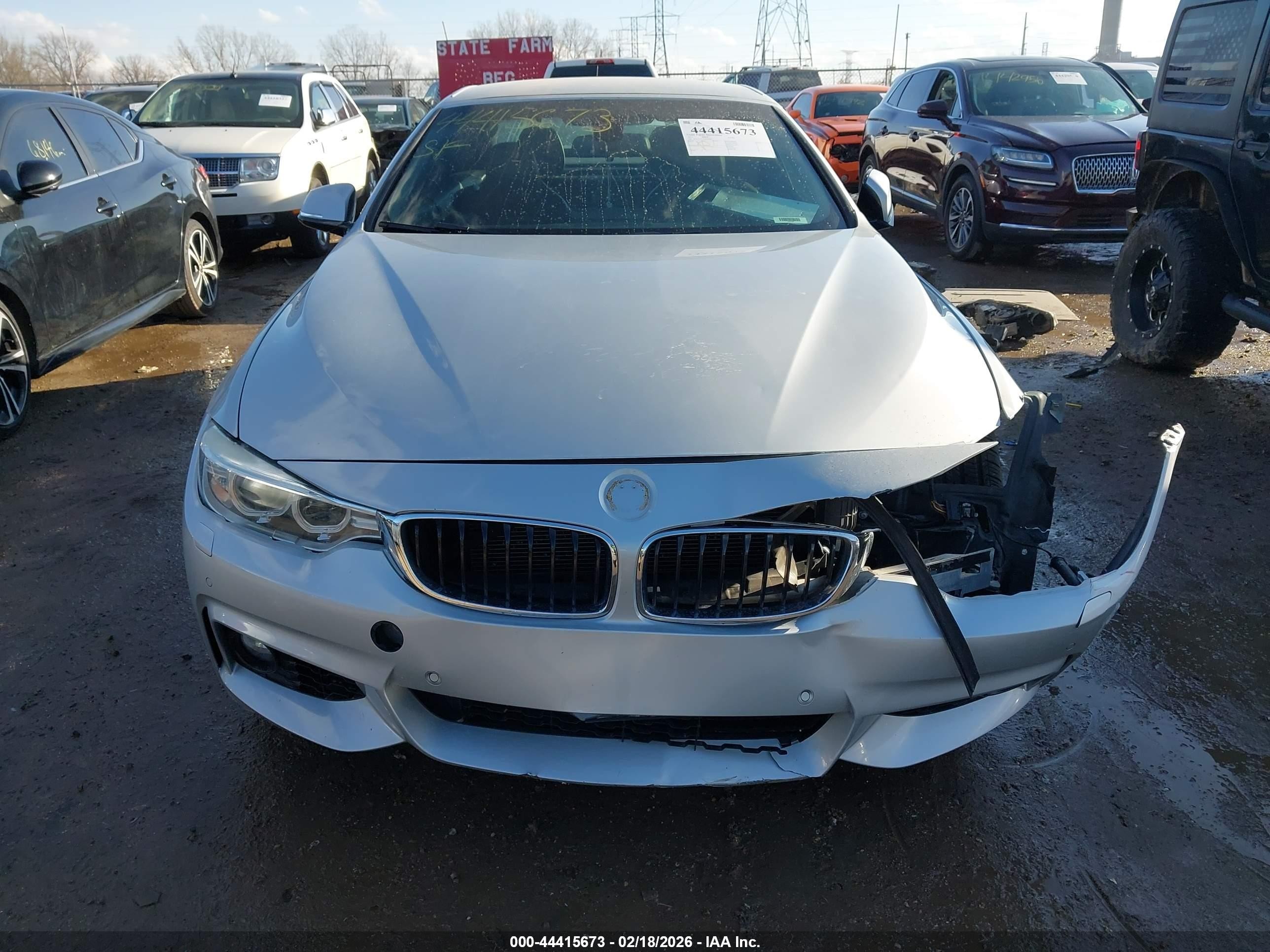 2015 Bmw 435i Xdrive Silver vin: WBA3T7C59FP942405