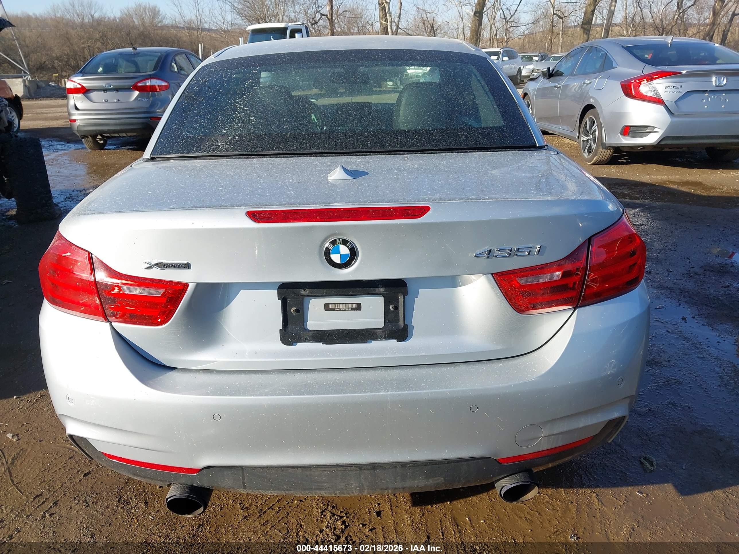 2015 Bmw 435i Xdrive Silver vin: WBA3T7C59FP942405