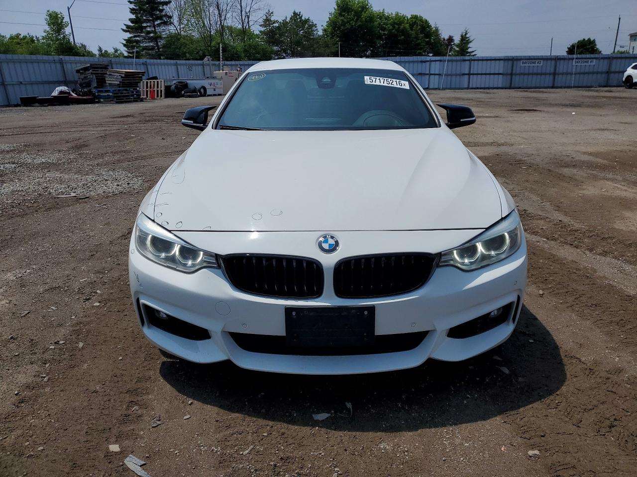 2015 Bmw 4 Series Белый vin: WBA3T7C59FPW79221