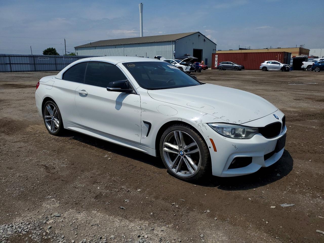 2015 Bmw 4 Series Белый vin: WBA3T7C59FPW79221