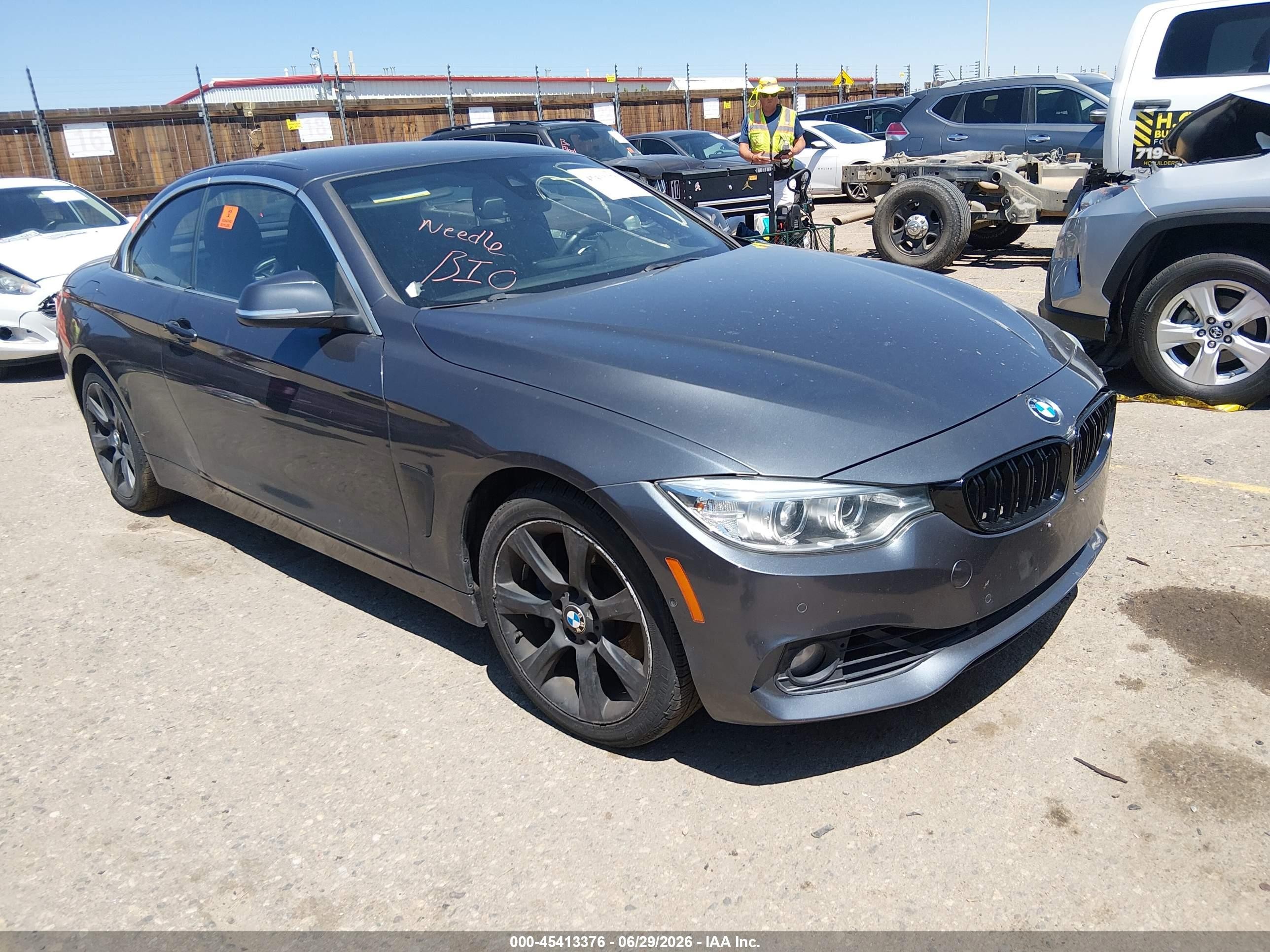 2015 Bmw 435i Xdrive Gray vin: WBA3T7C5XF5A36522