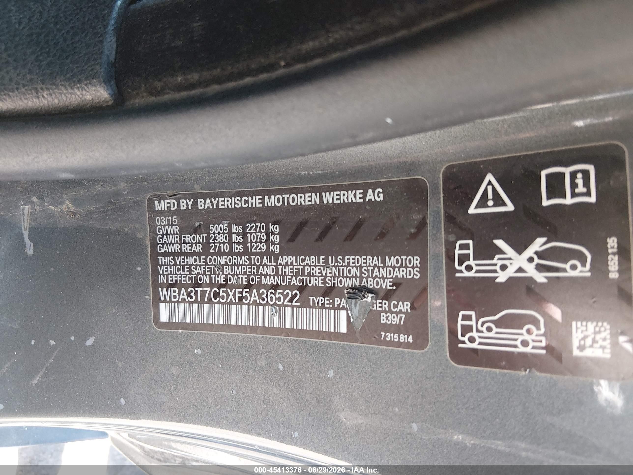 2015 Bmw 435i Xdrive Gray vin: WBA3T7C5XF5A36522