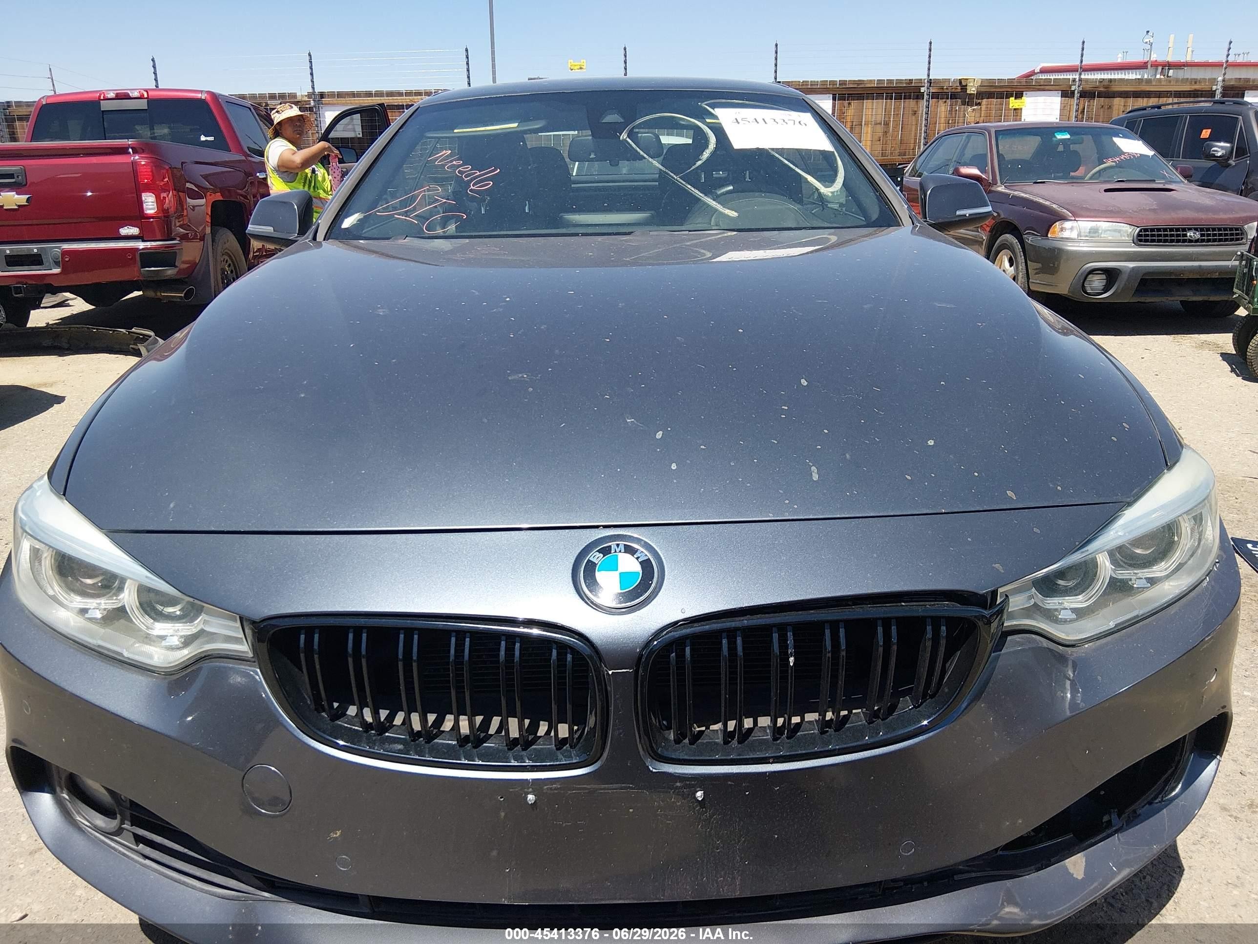 2015 Bmw 435i Xdrive Gray vin: WBA3T7C5XF5A36522