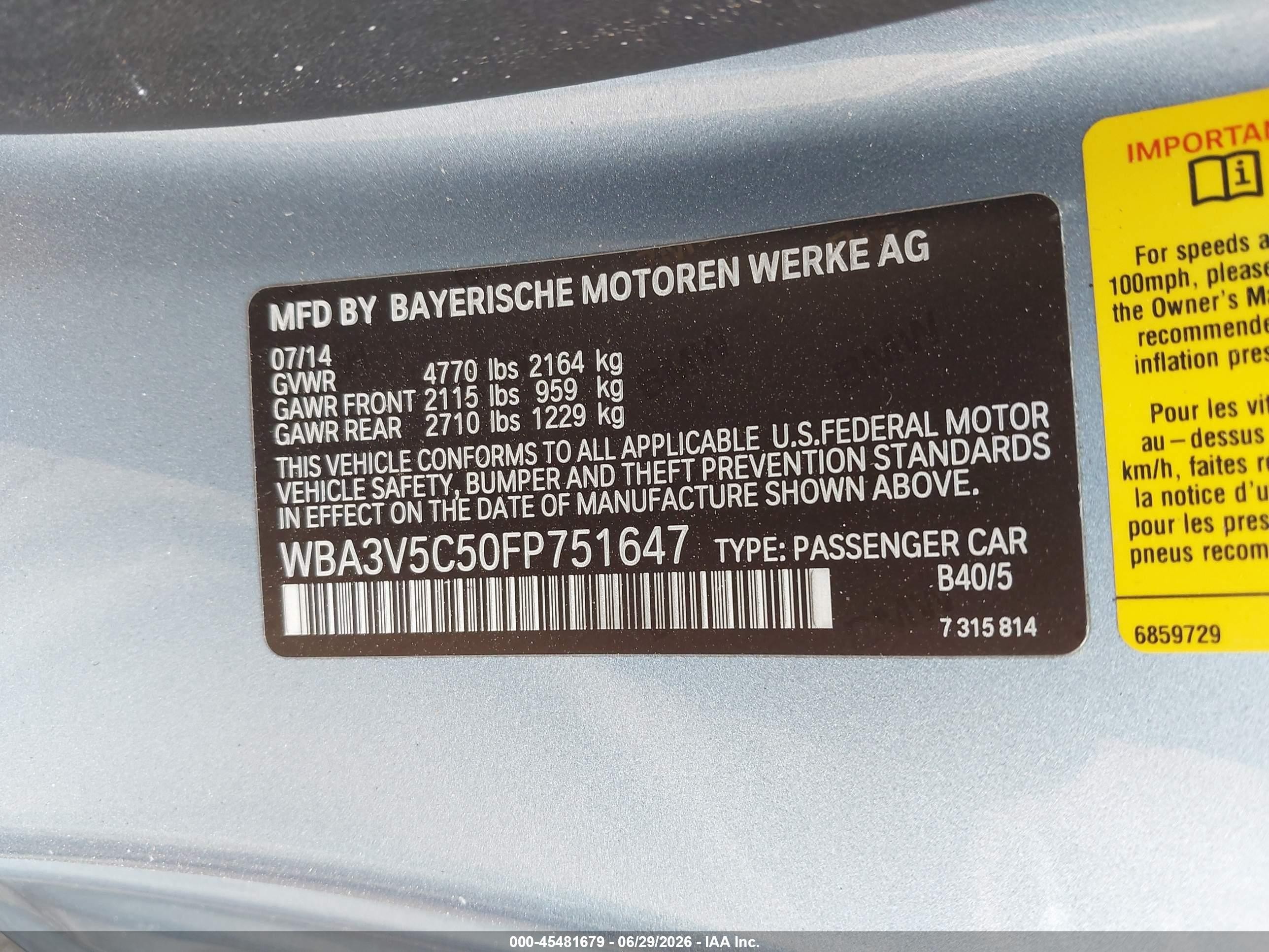 2015 Bmw 428i   Blue vin: WBA3V5C50FP751647
