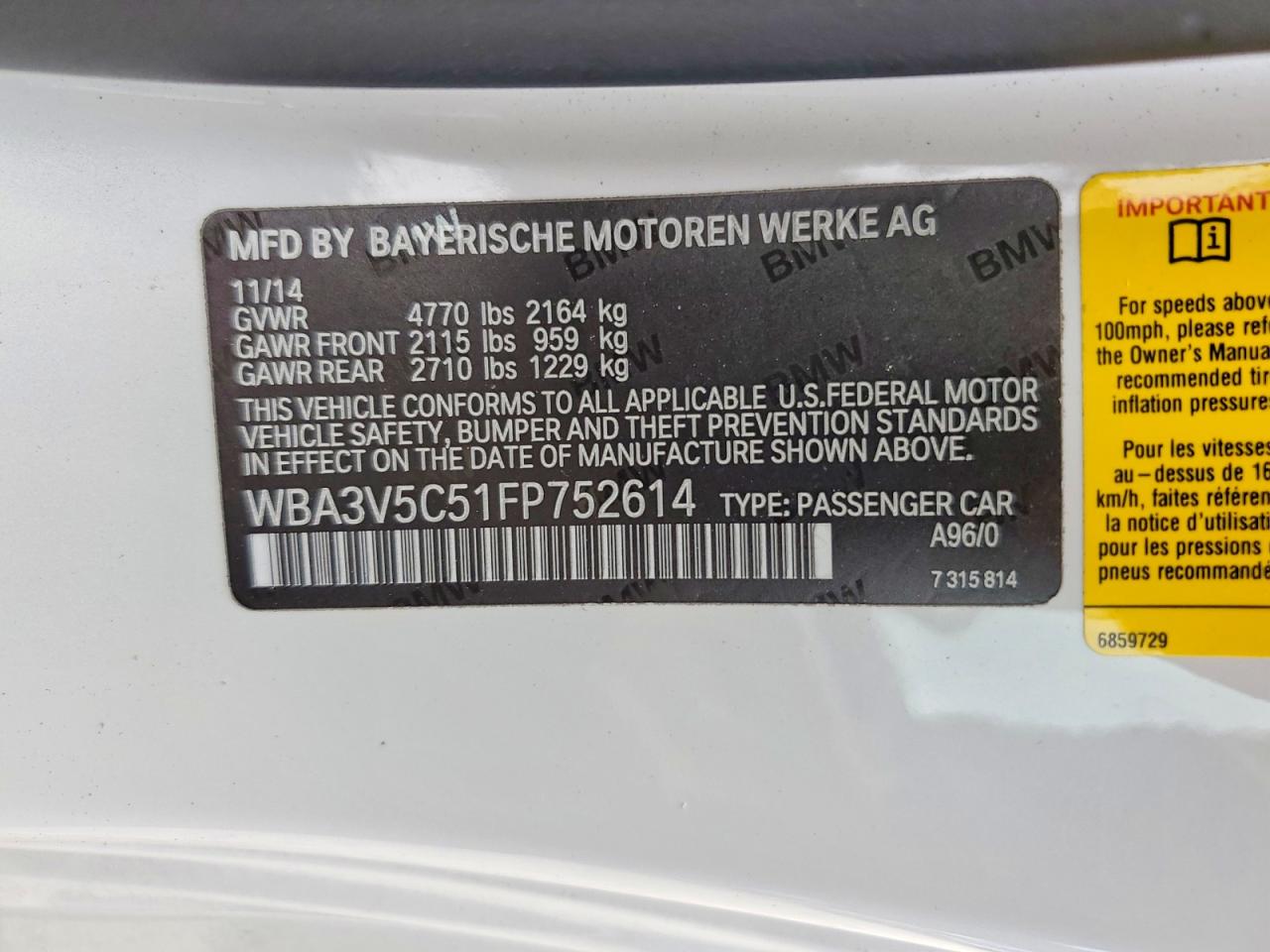 2015 Bmw 428 I White vin: WBA3V5C51FP752614