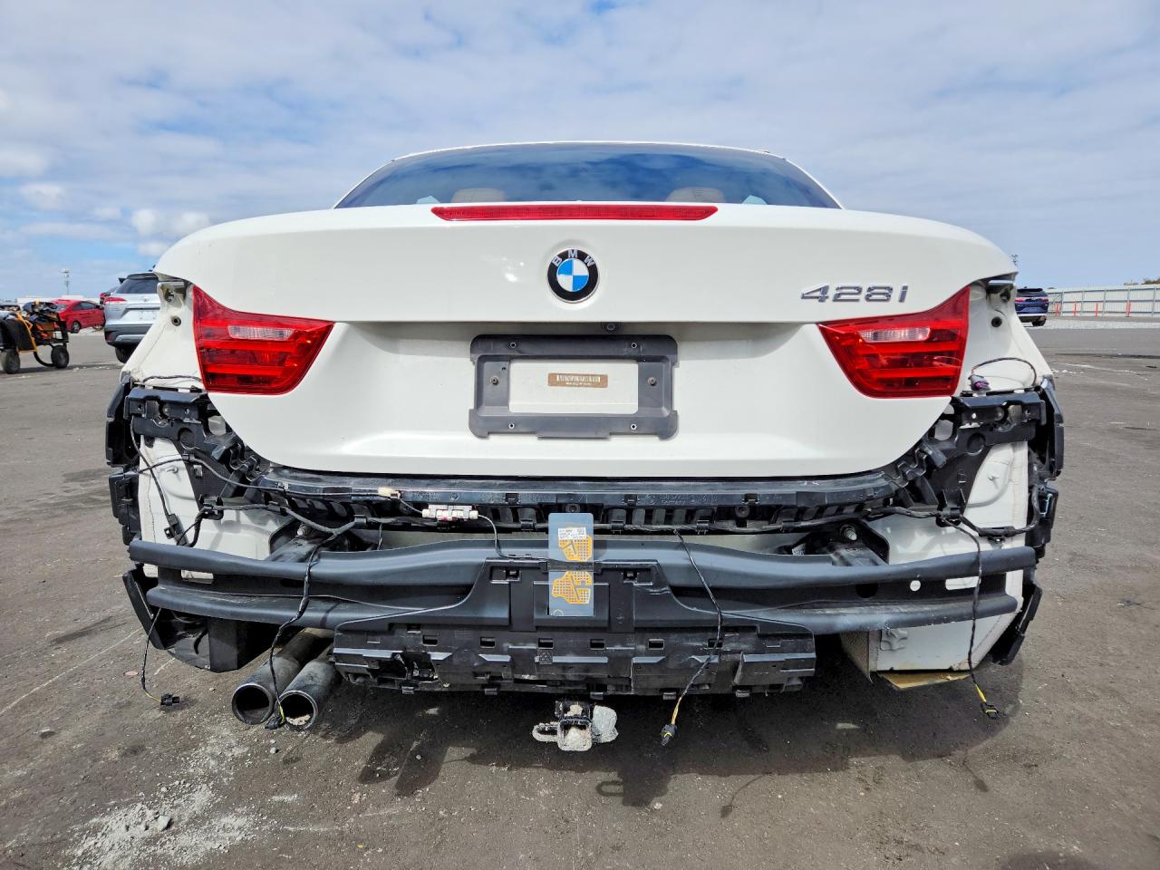 2015 Bmw 428 I White vin: WBA3V5C54FP753059