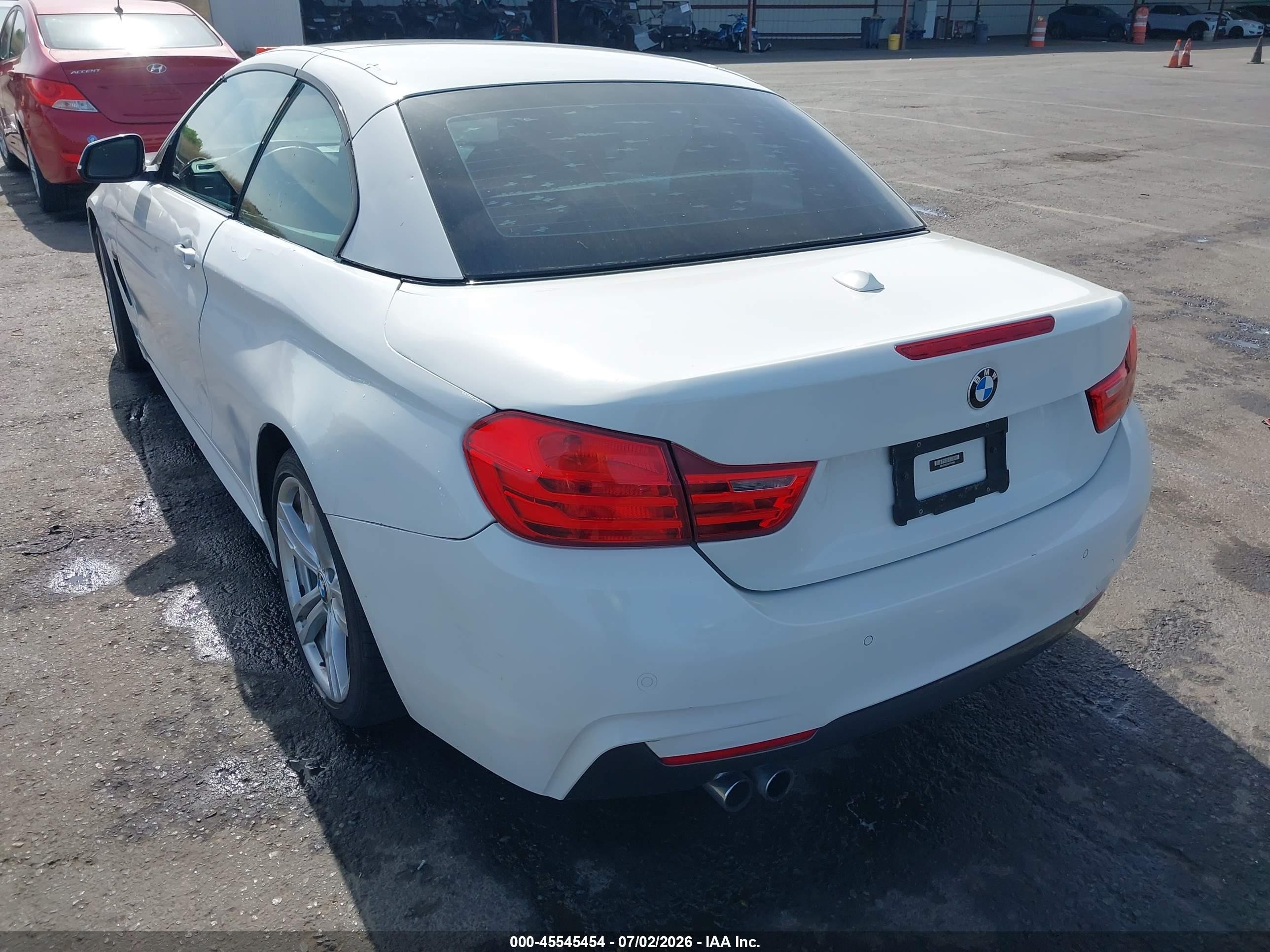 2014 Bmw 428i White vin: WBA3V5C55EP747995
