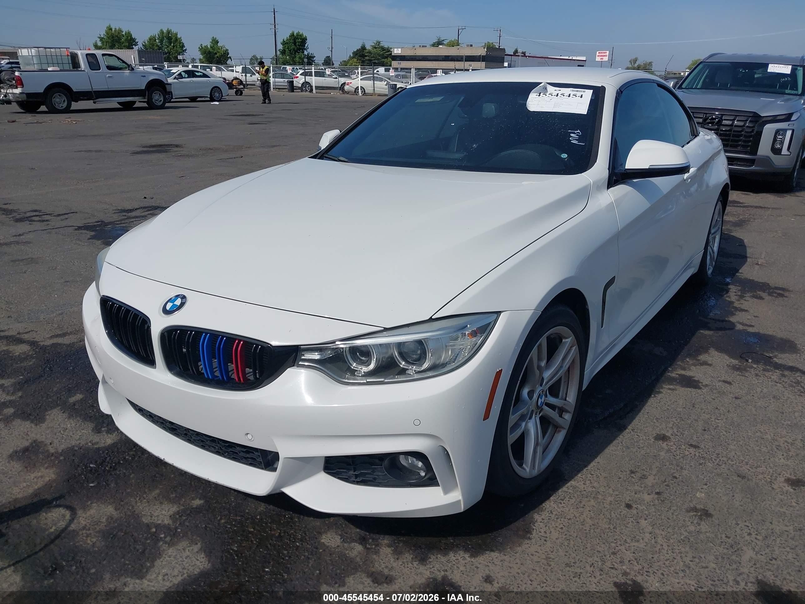 2014 Bmw 428i White vin: WBA3V5C55EP747995